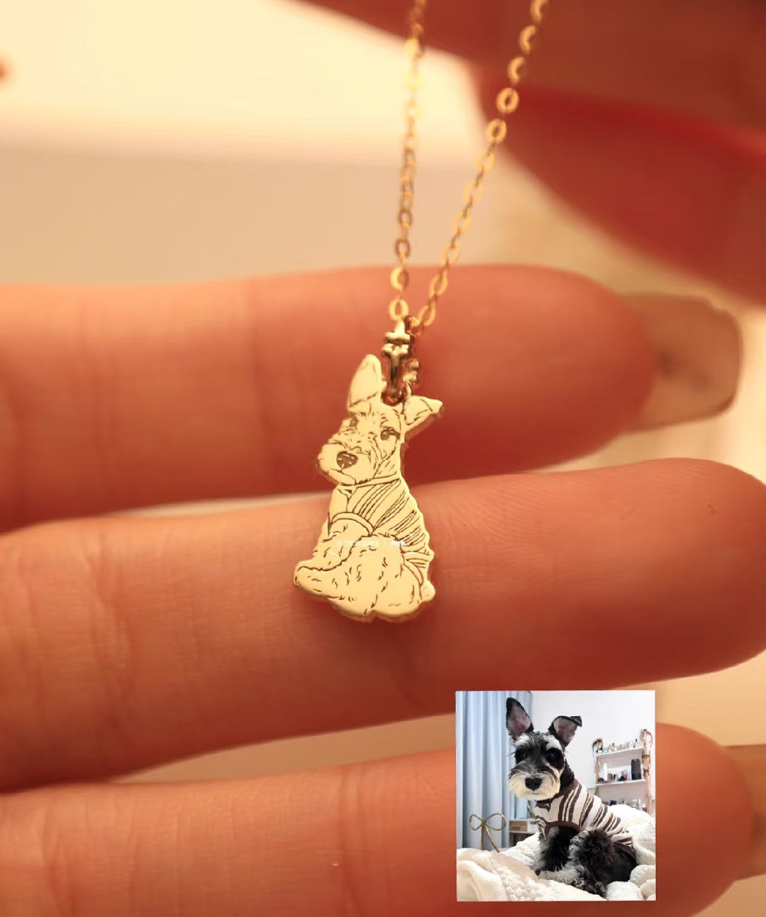Forever Love Memorial Jewelry - Custom Photo Engraving Necklace & Bracelet for Pet/Human Portrait