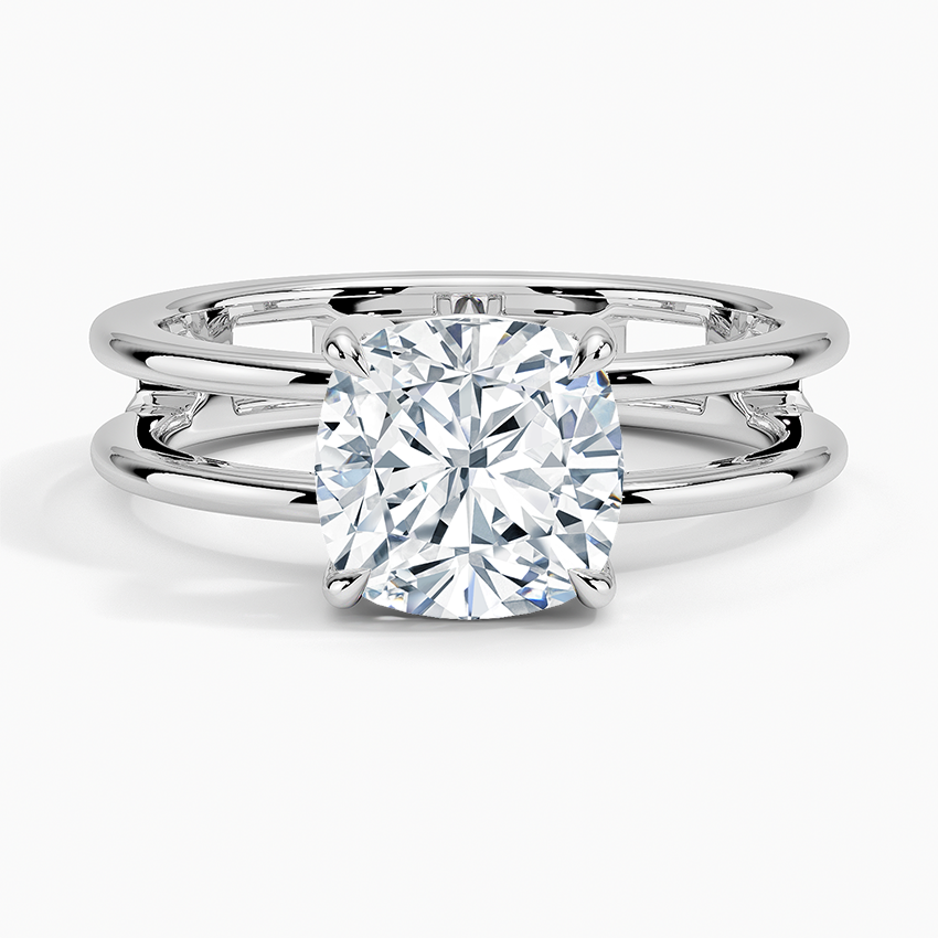 Aimee Open Double Band Solitaire Engagement Ring