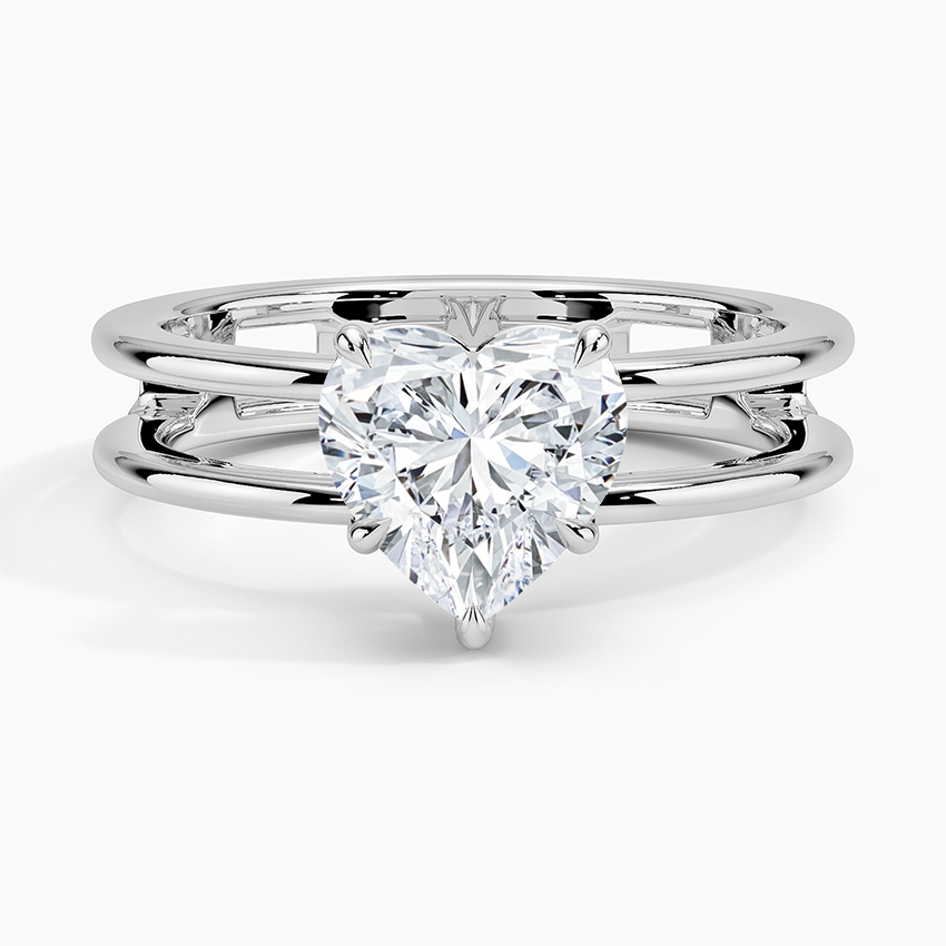 Aimee Open Double Band Solitaire Engagement Ring