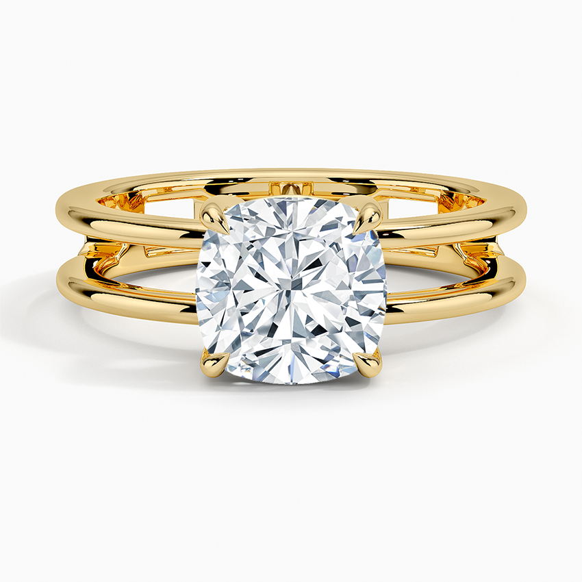 Aimee Open Double Band Solitaire Engagement Ring
