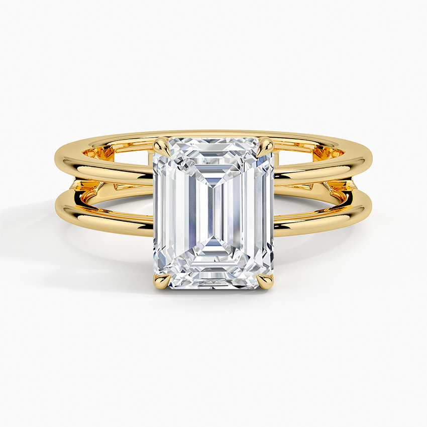 Aimee Open Double Band Solitaire Engagement Ring