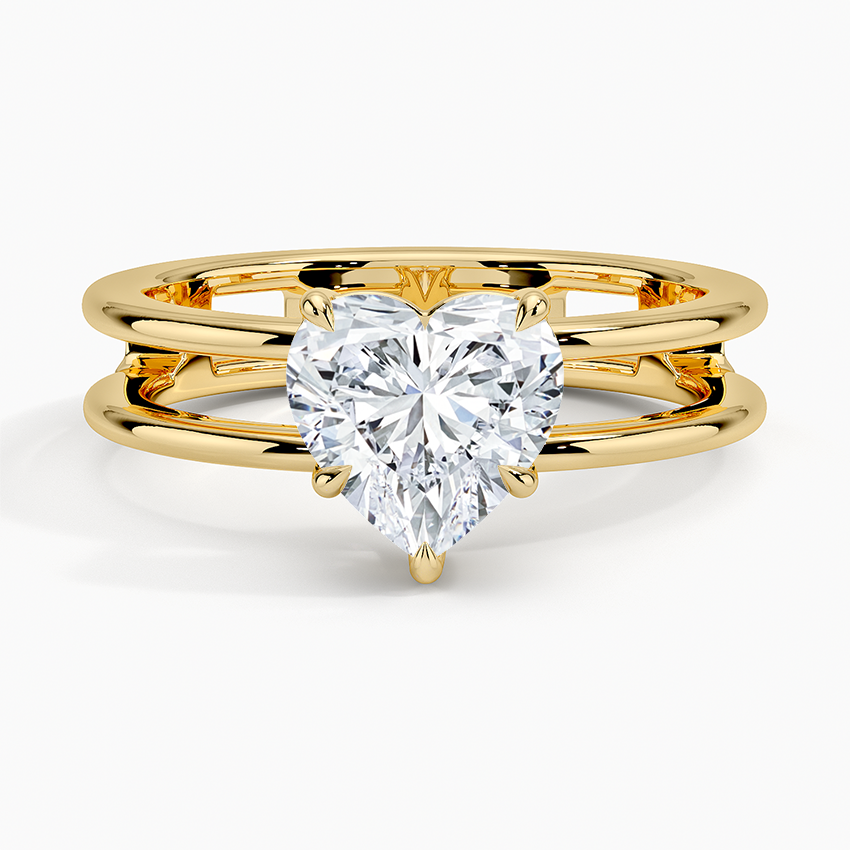 Aimee Open Double Band Solitaire Engagement Ring