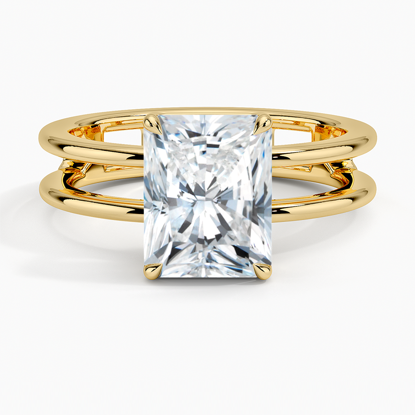 Aimee Open Double Band Solitaire Engagement Ring