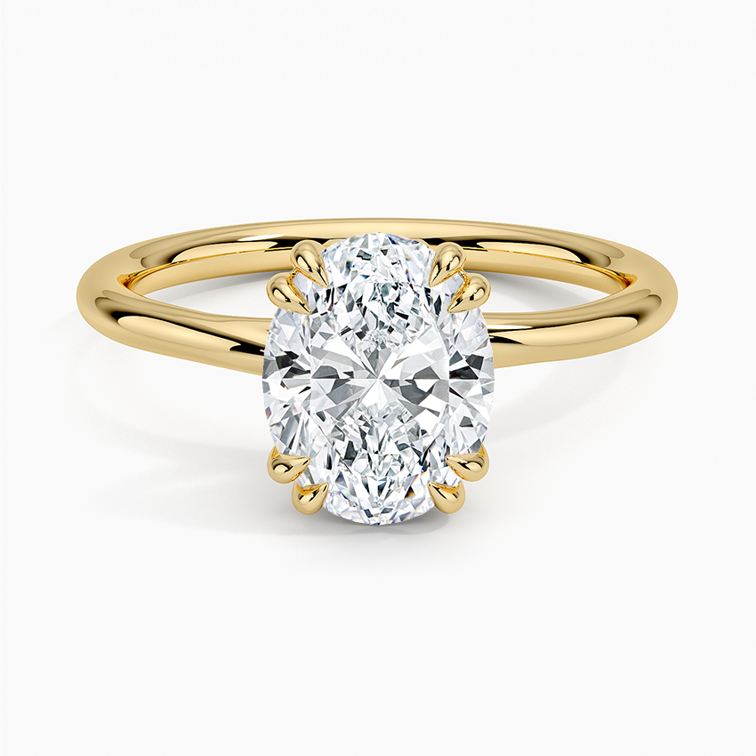 Dulce Double Claw Prong Solitaire Engagement Ring