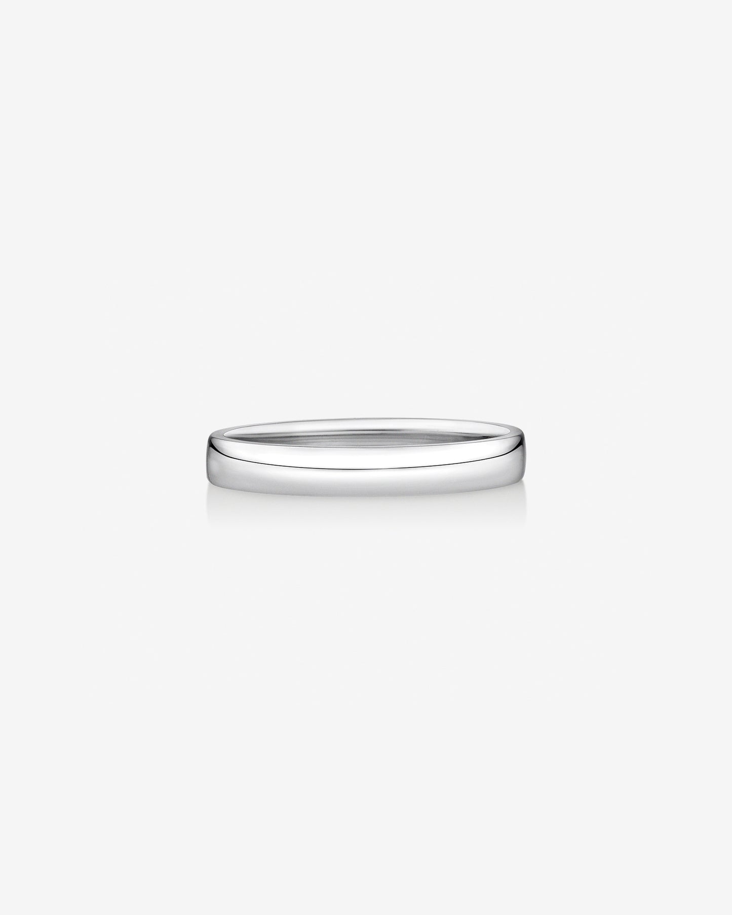3mm Half Round Wedding Band in 10kt White Gold