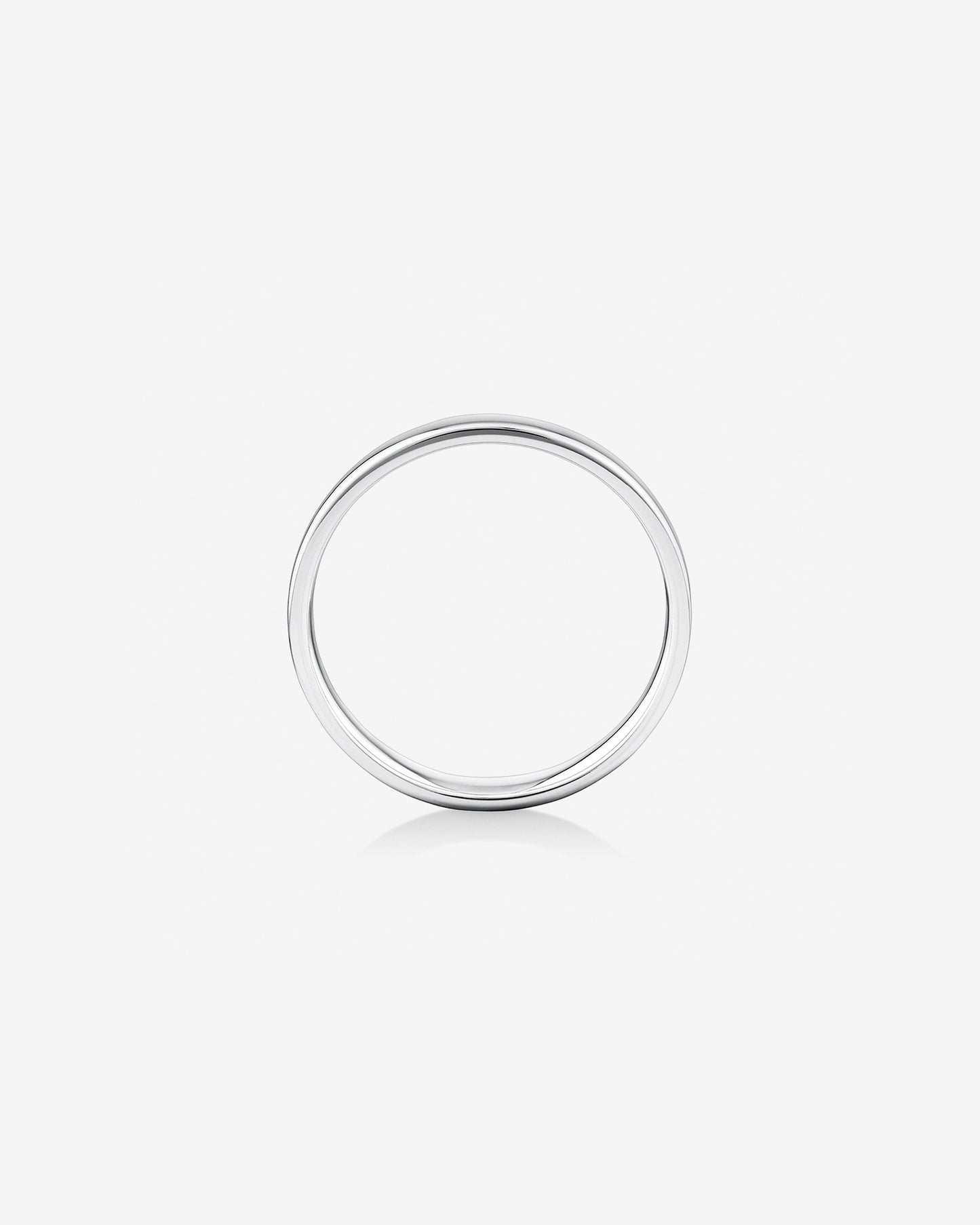 3mm Half Round Wedding Band in 10kt White Gold