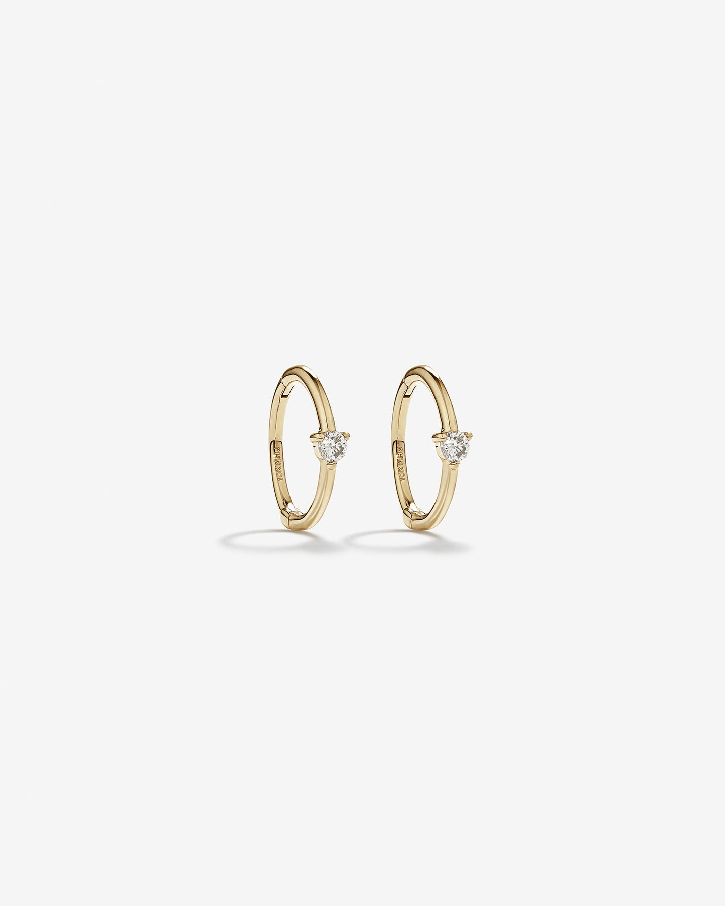 Diamond Accent Sleeper Earrings in 10kt Yellow Gold