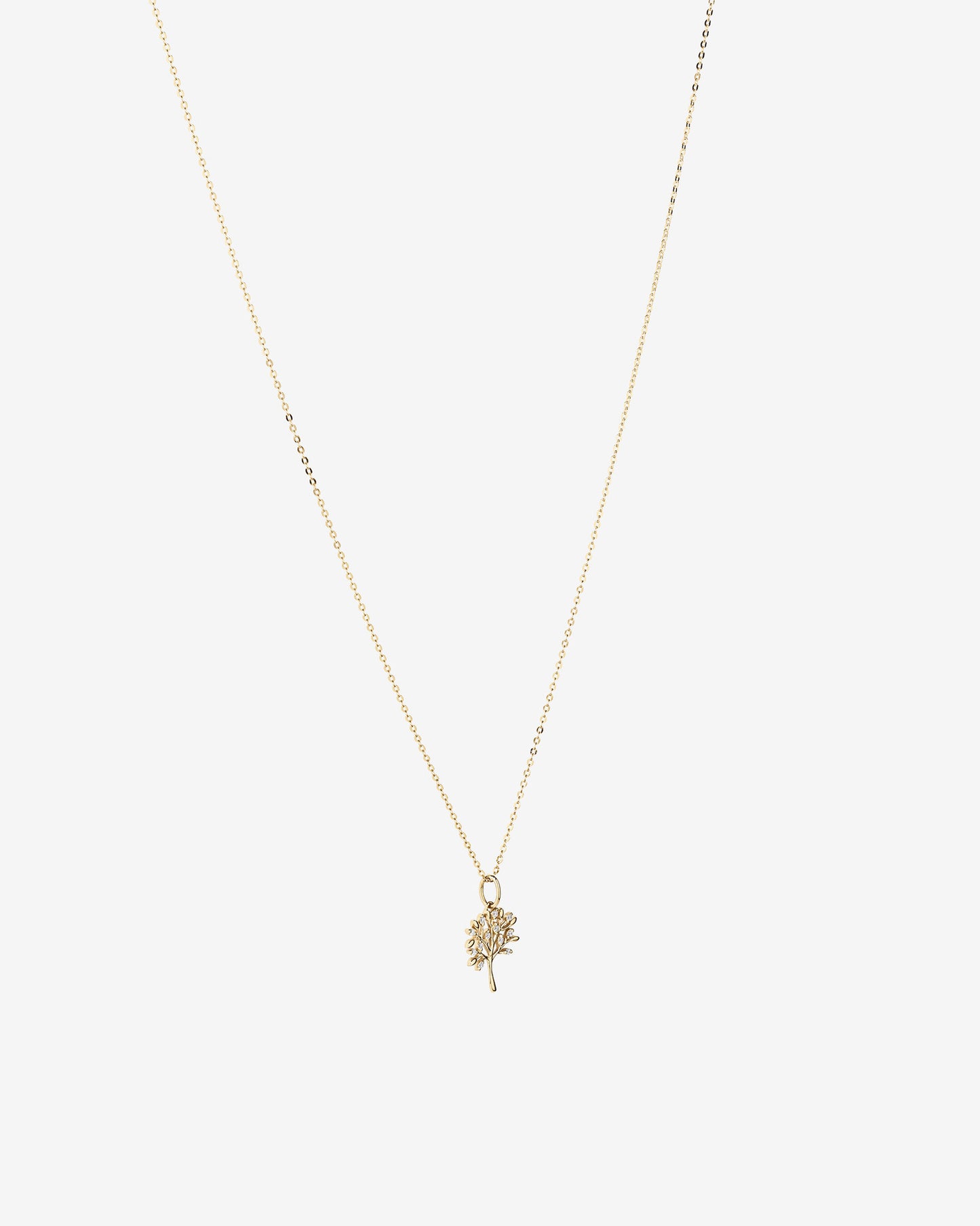 Cubic Zirconia Tree of Life Pendant Necklace in 10kt Yellow Gold