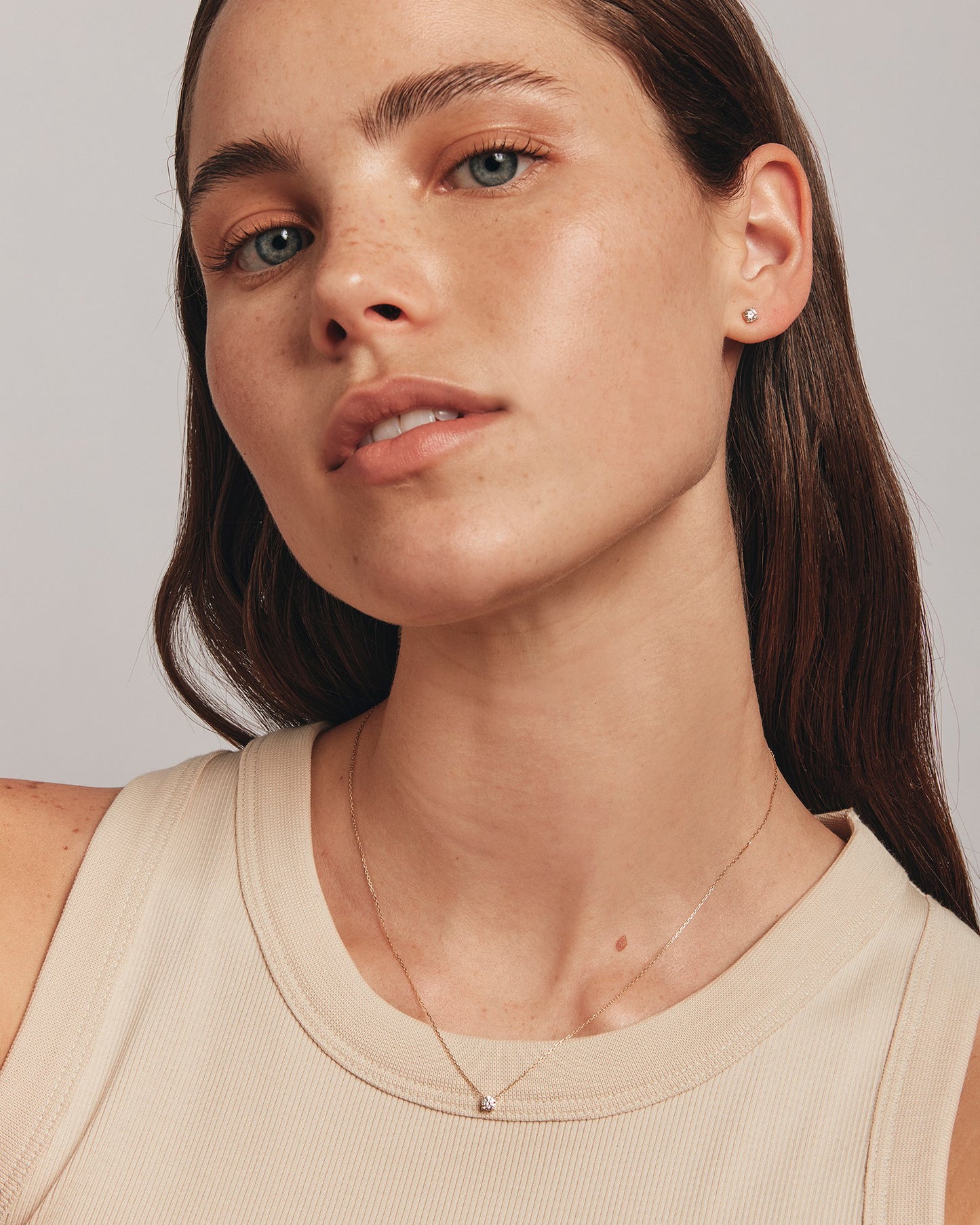 0.60 Carat TW Laboratory-Grown Diamond Stud Earrings & Pendant Set in 10kt Yellow Gold