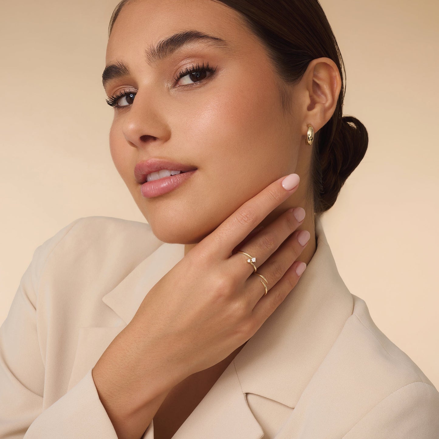 Cubic Zirconia Duo Ring