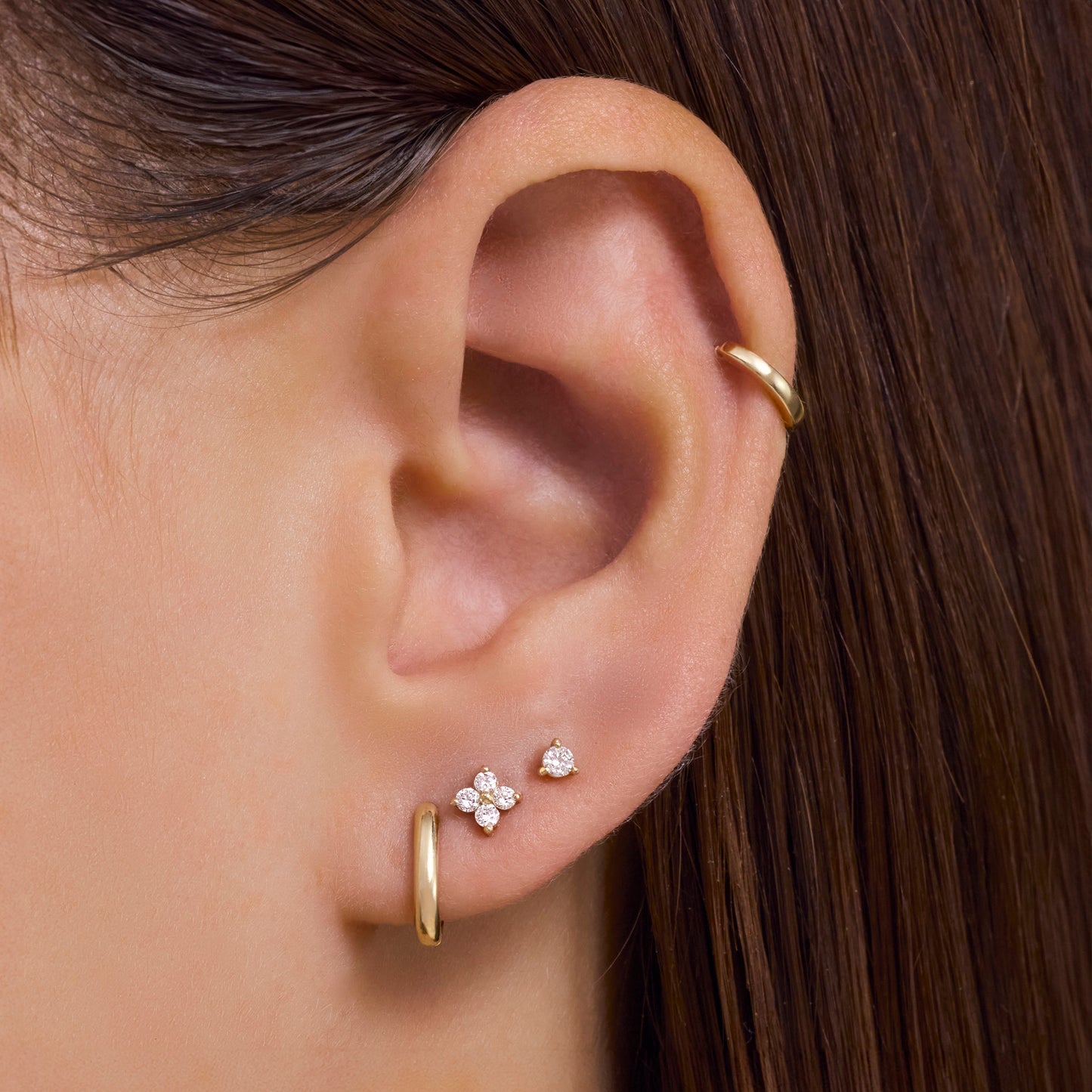Diamond Clover Piercing (0.07 ct)