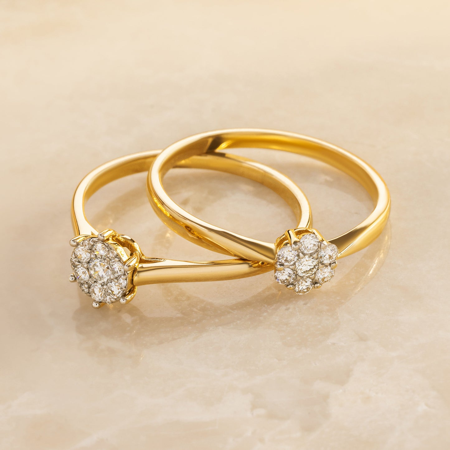 Six Prong Diamond Cluster Ring (0.14 ct)