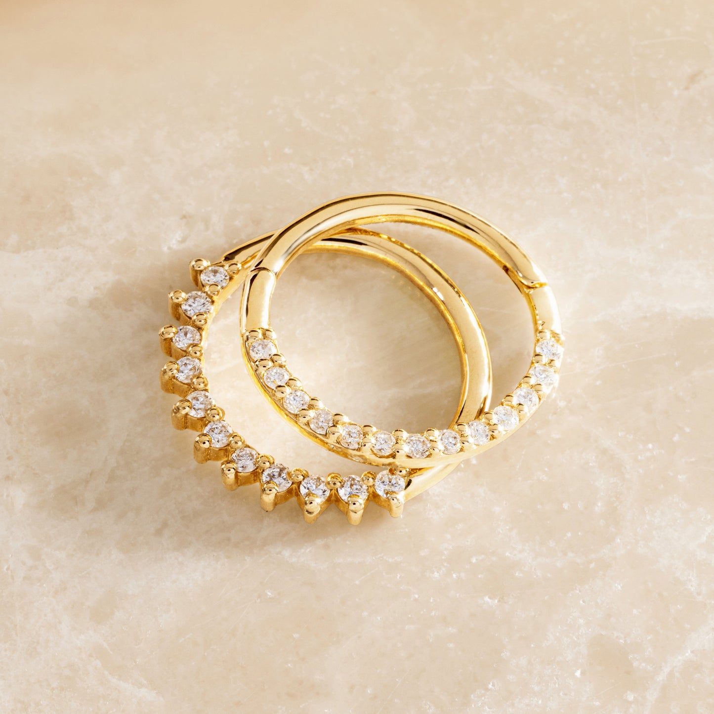 Pav¨¦ Diamond Daith Hoop Piercing (13mm) (0.06 ct)