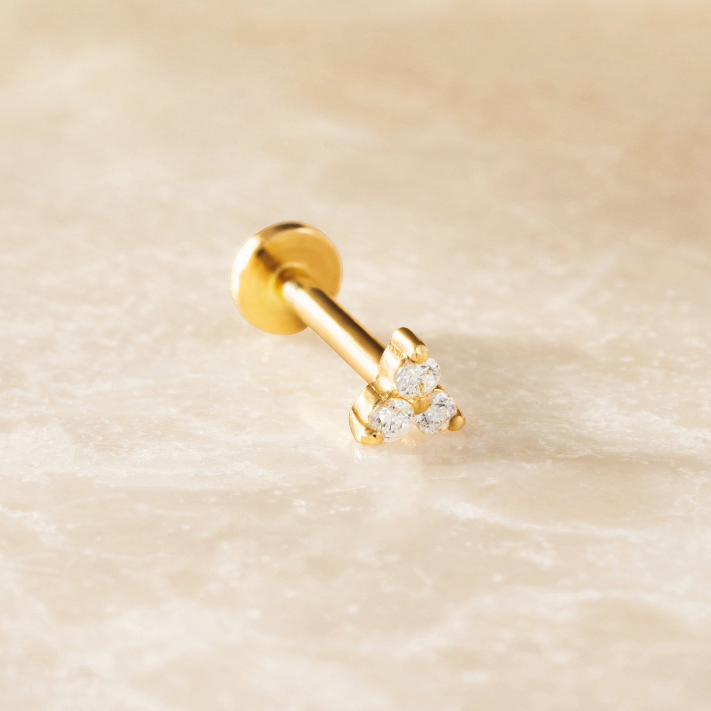 Mini Diamond Lotus Piercing (0.02 ct)