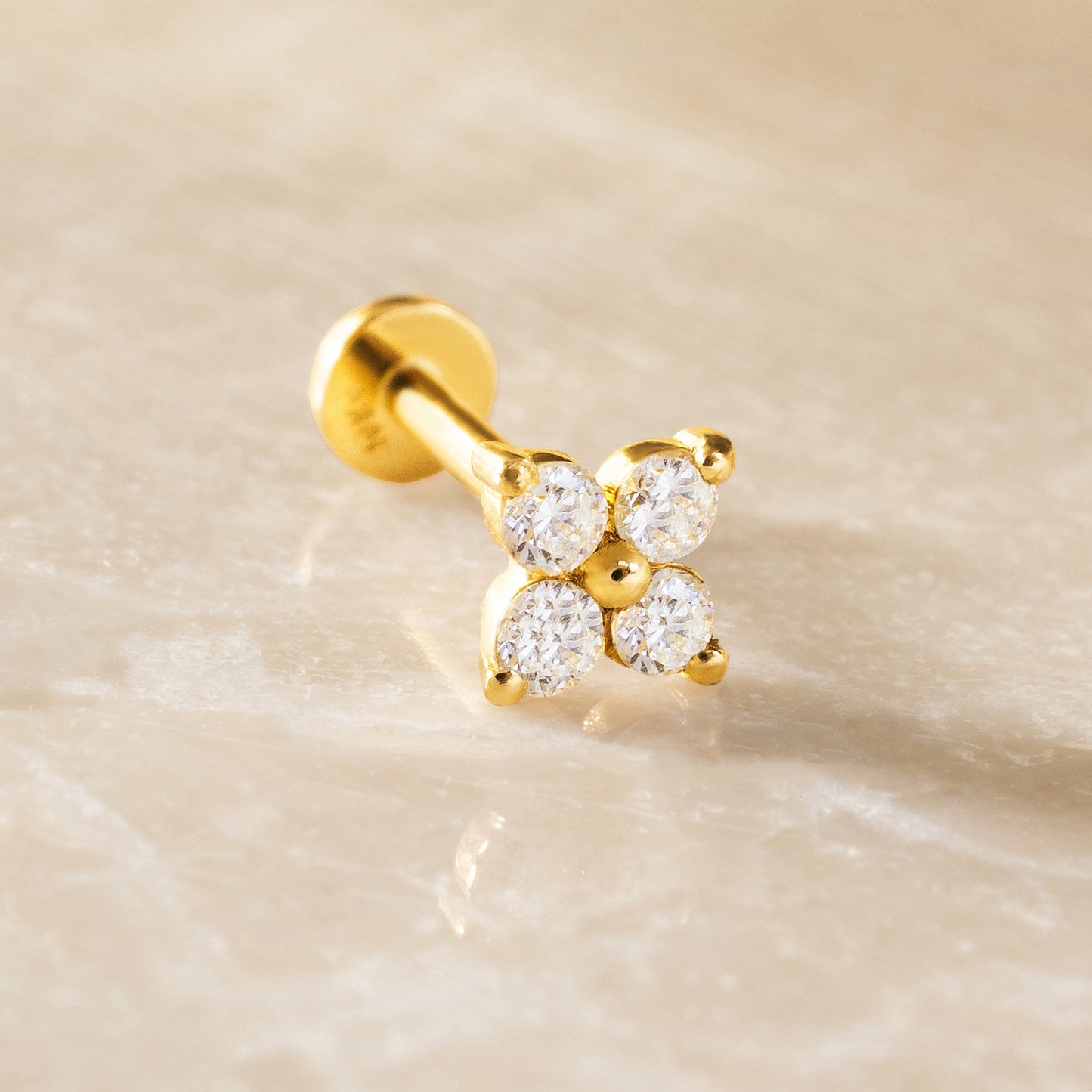 Diamond Clover Piercing (0.07 ct)