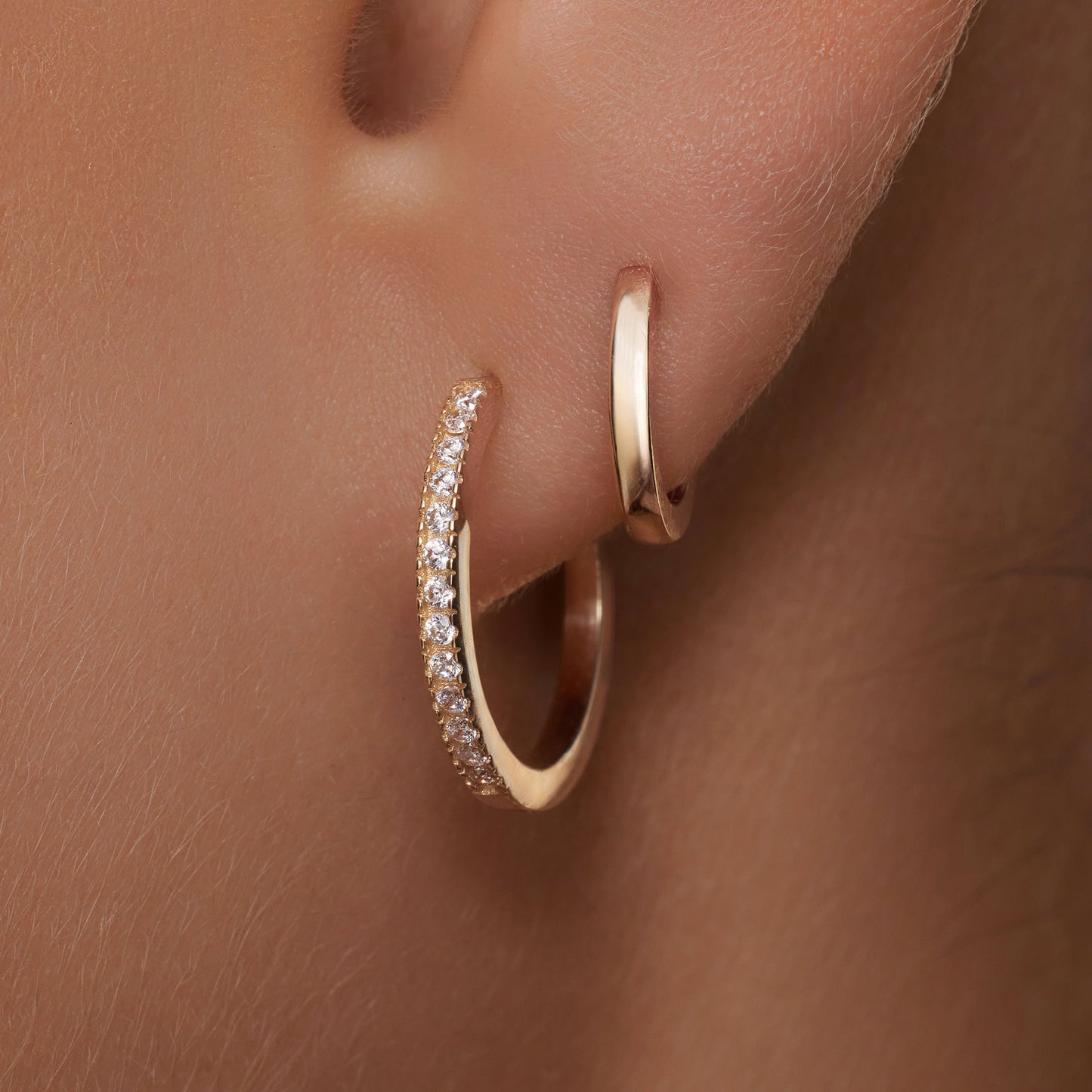 Moissanite Small Hoops (15mm)