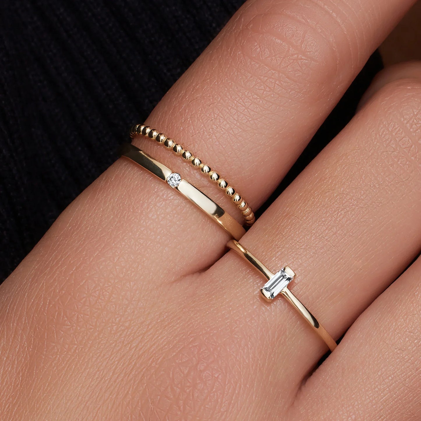 Moissanite Tension Ring
