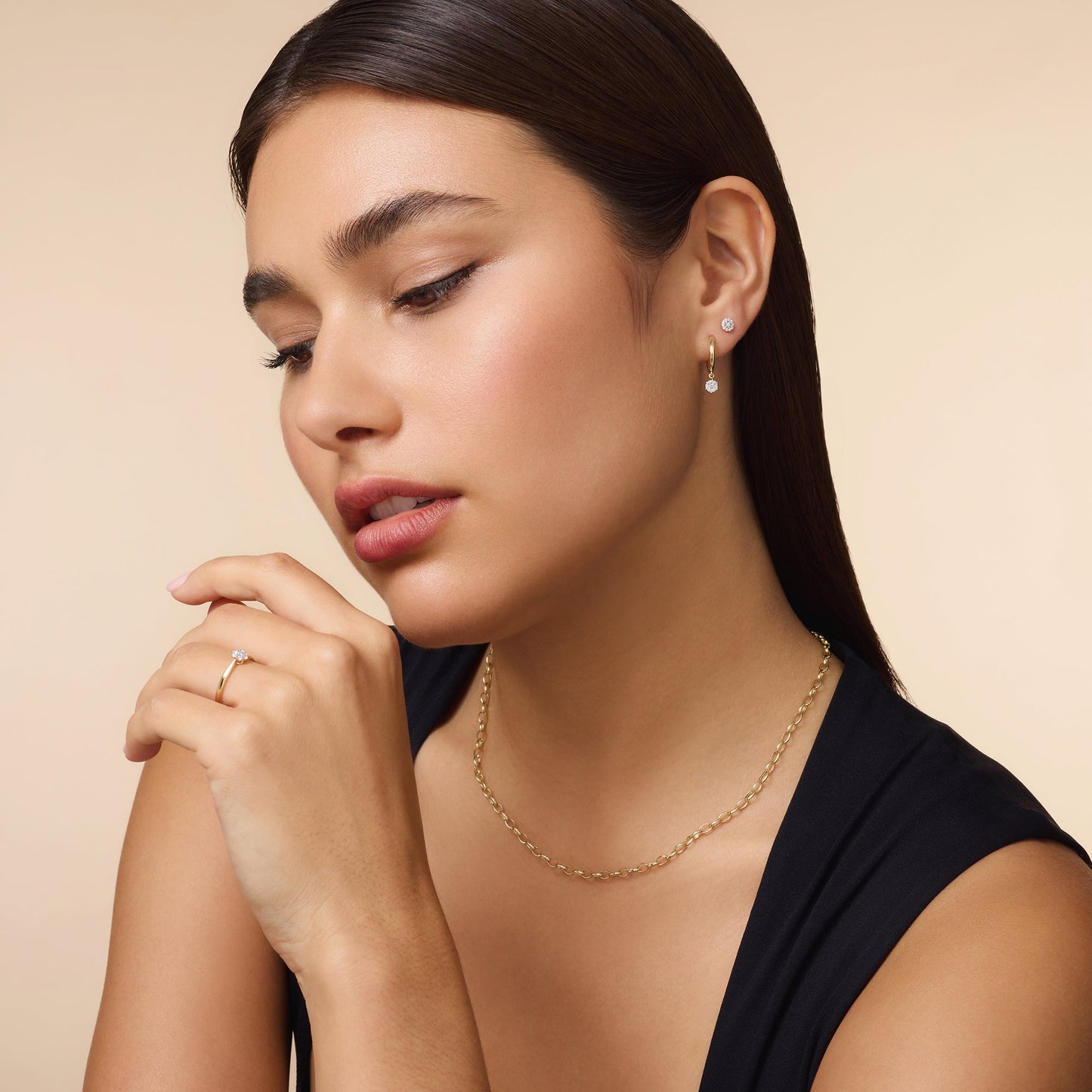 Diamond Halo Studs (0.06 ct)