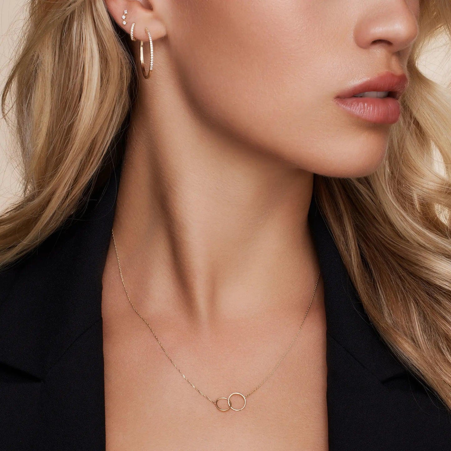 Linked Infinity Pendant Necklace