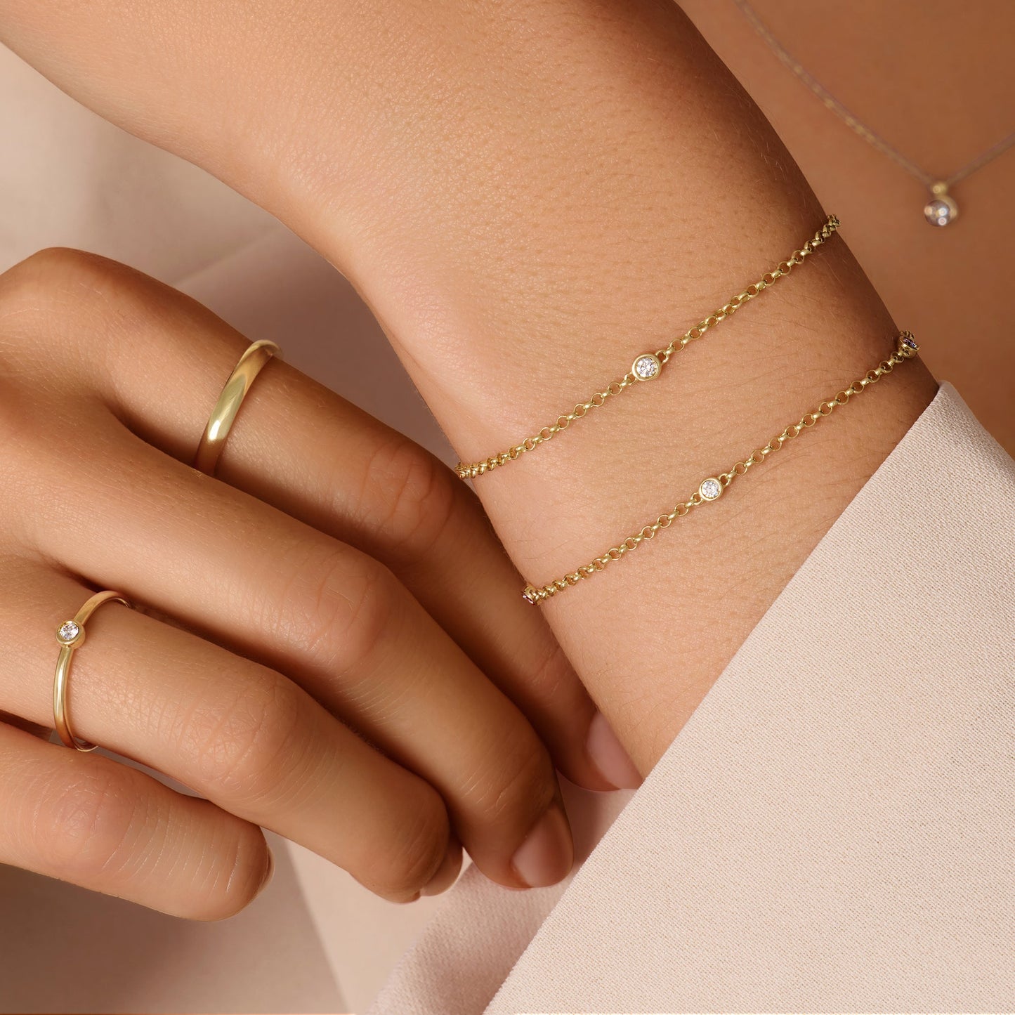 Bezel Set Diamond Bracelet (0.05 ct)