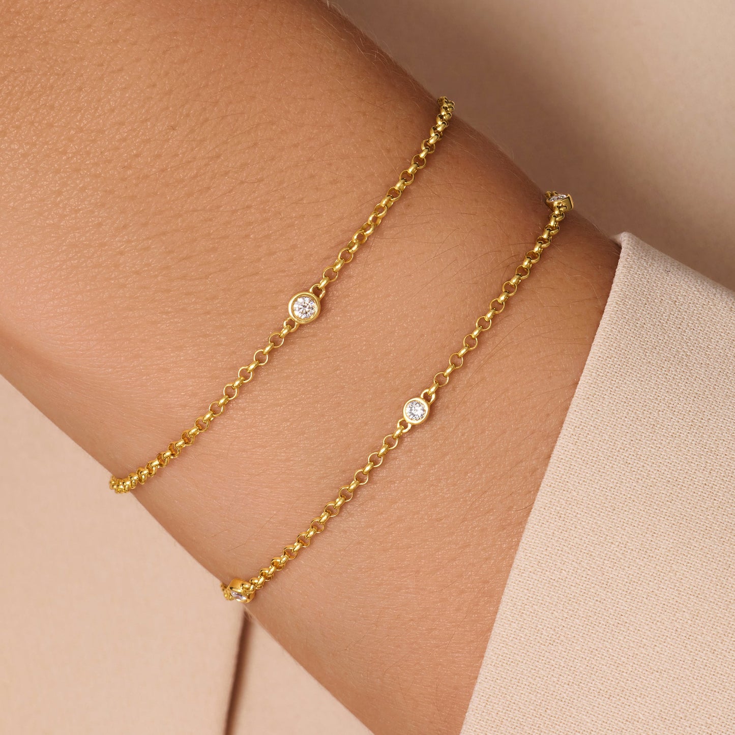 Bezel Set Diamond Bracelet (0.05 ct)