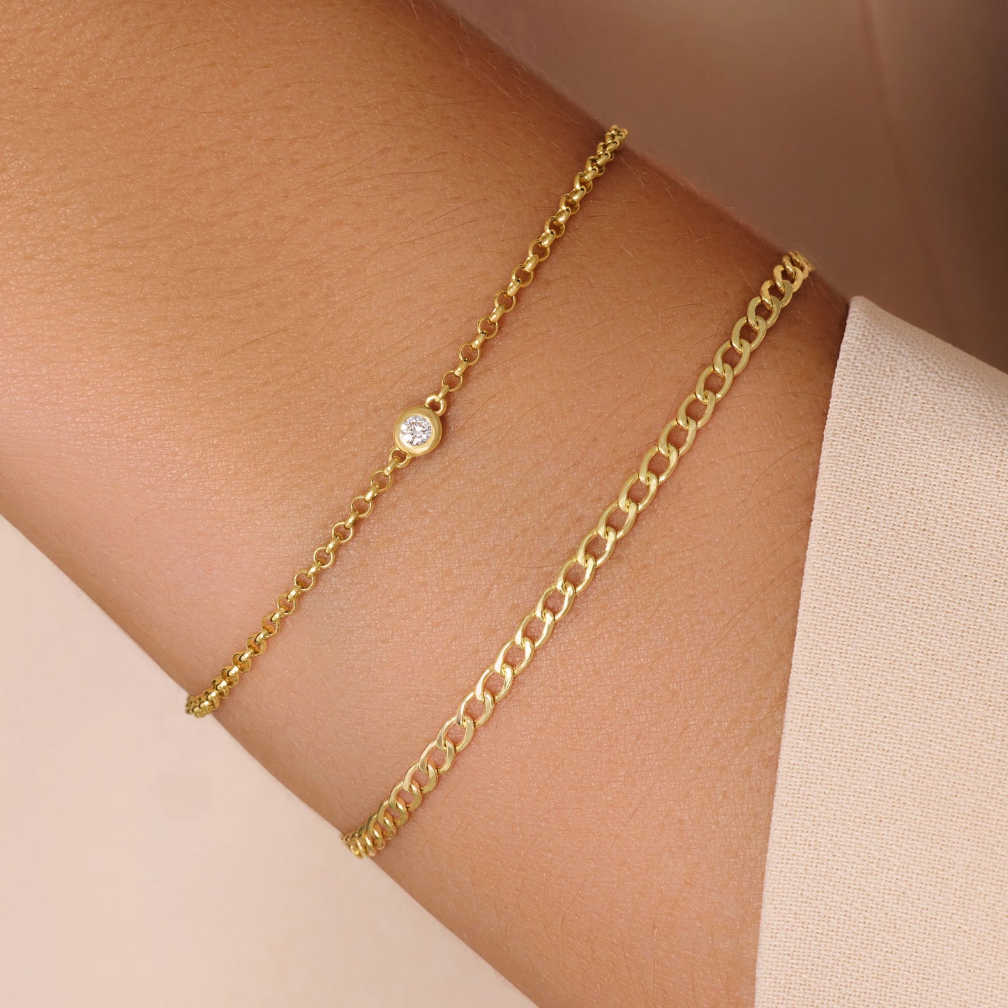 Bold Bezel Set Diamond Bracelet (0.05 ct)
