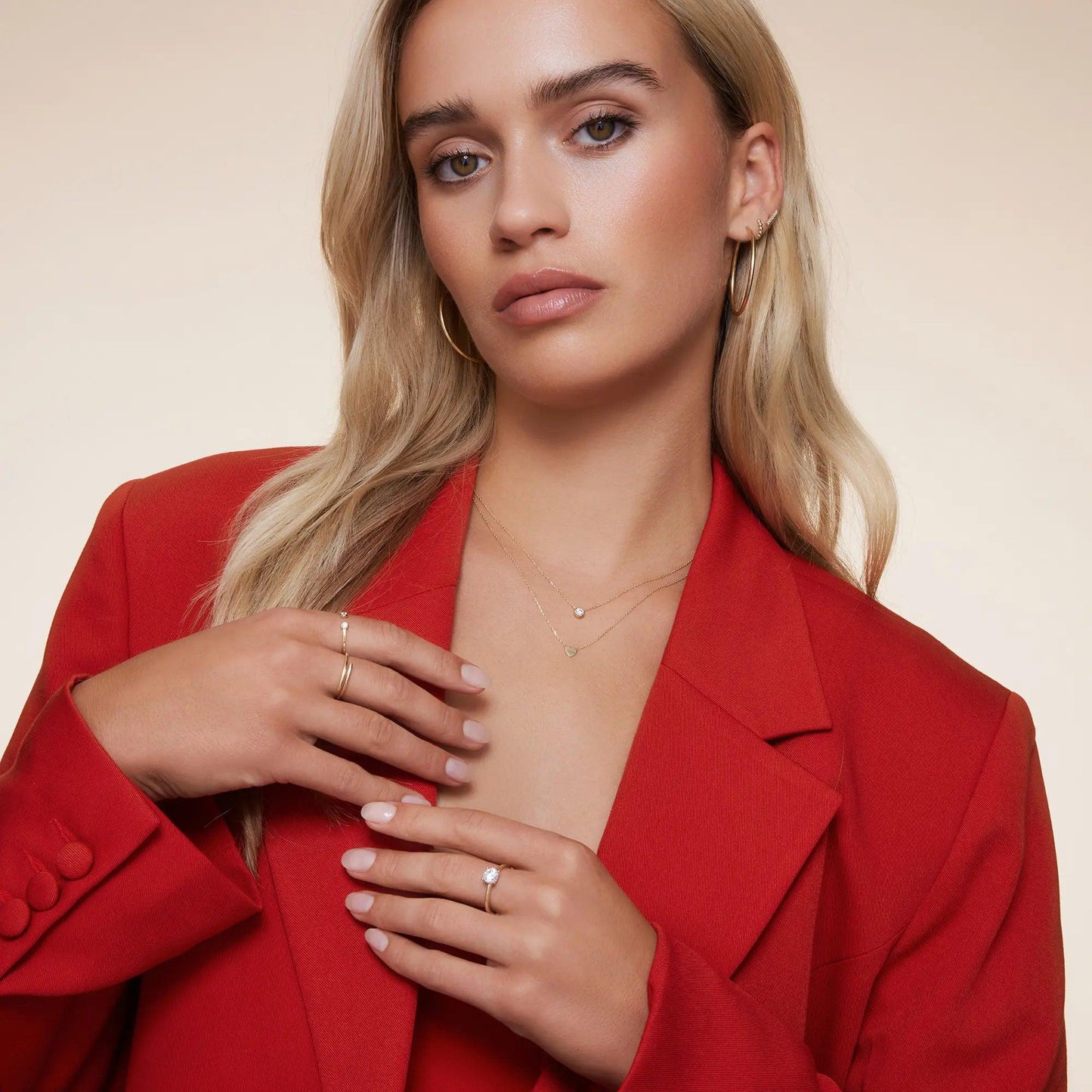 Moissanite Open Stacker Ring