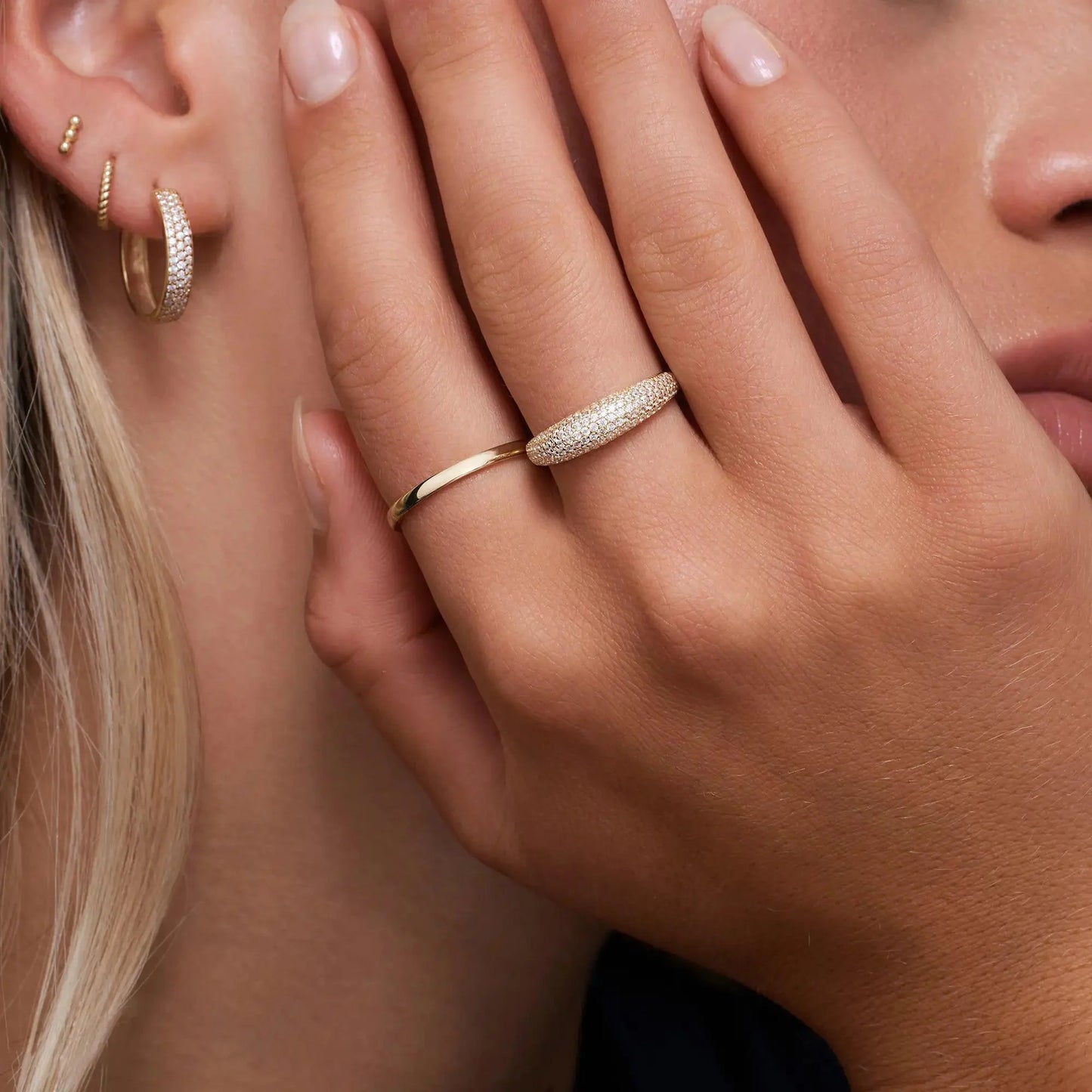 Moissanite Dome Ring