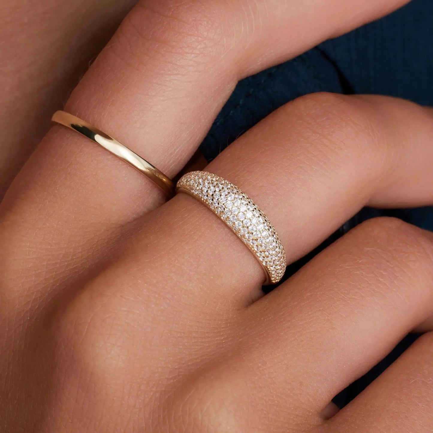 Moissanite Dome Ring