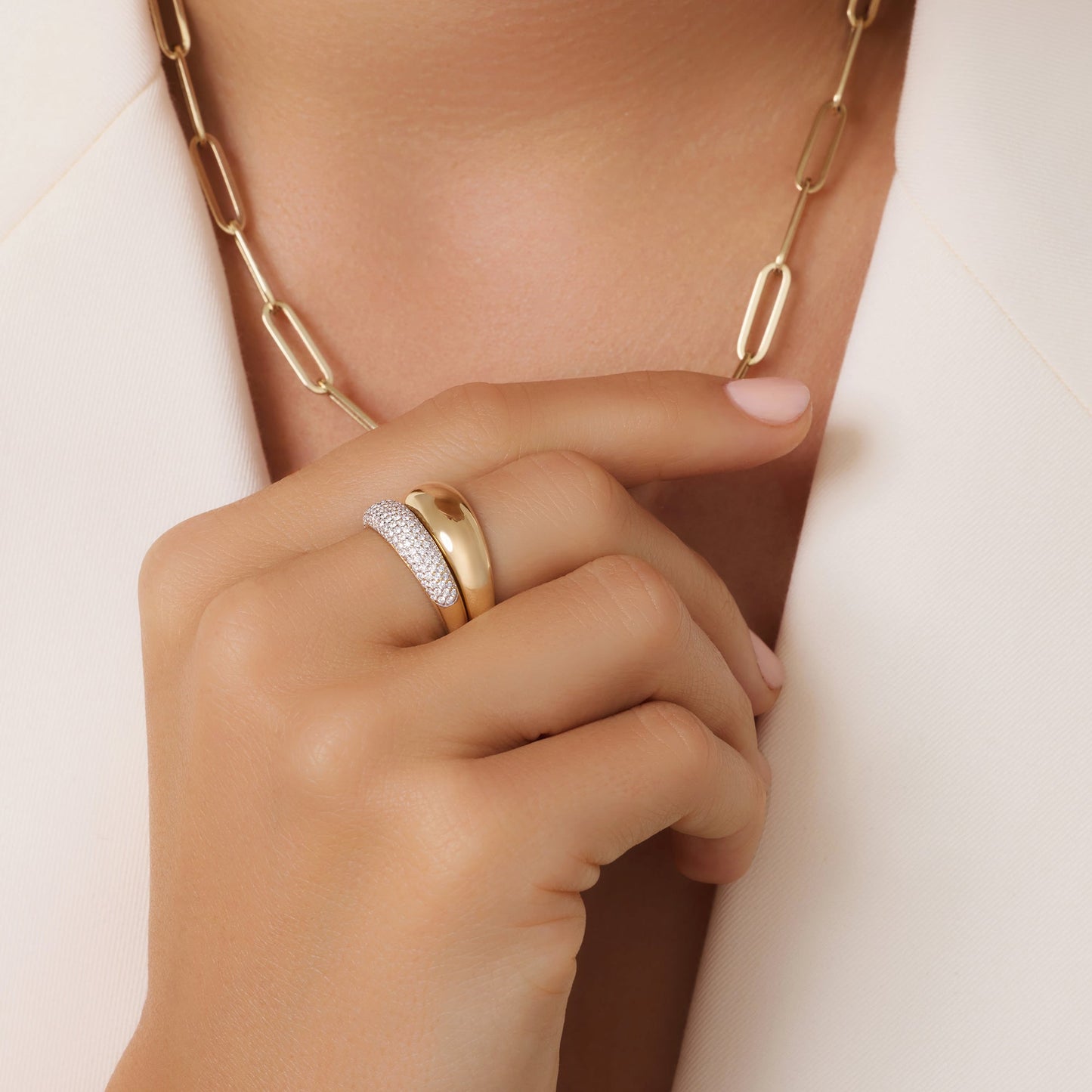 Pav¨¦ Diamond Dome Ring (0.50 ct)