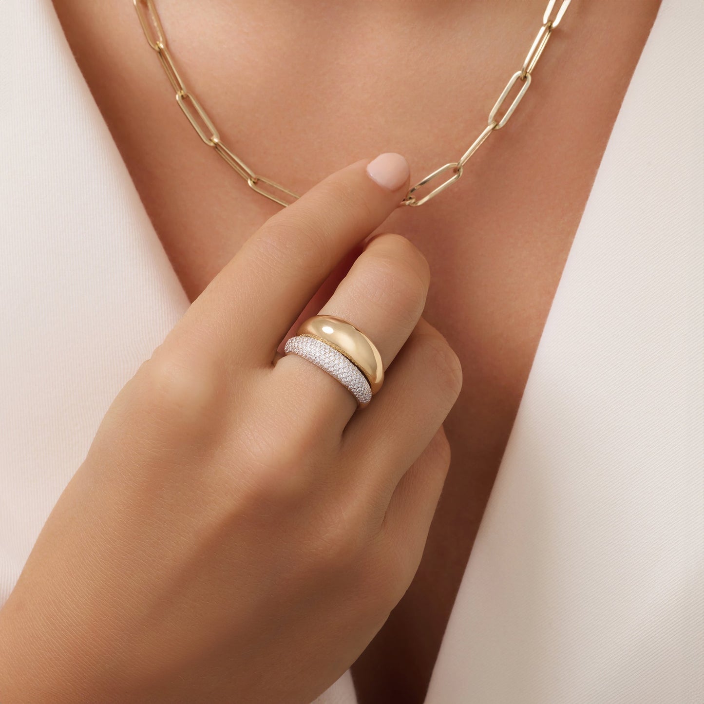Pav¨¦ Diamond Dome Ring (0.50 ct)