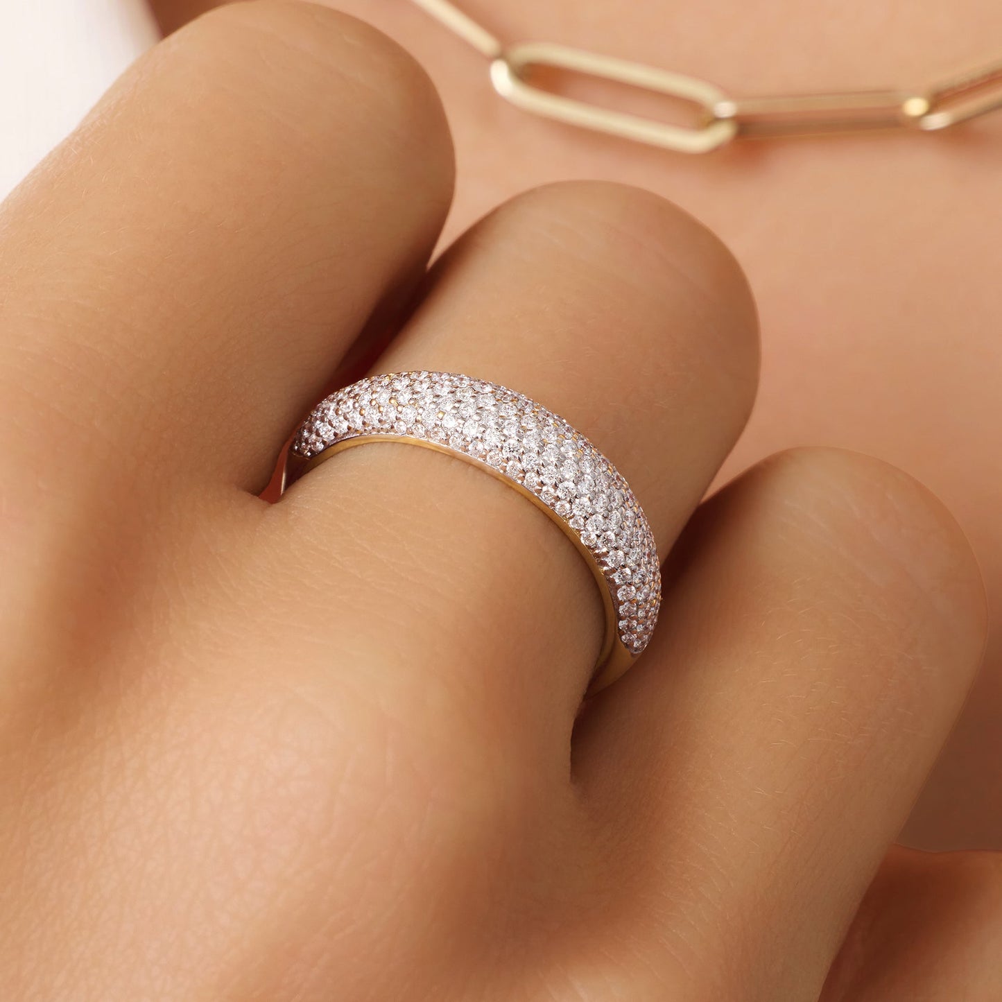 Pav¨¦ Diamond Dome Ring (0.50 ct)