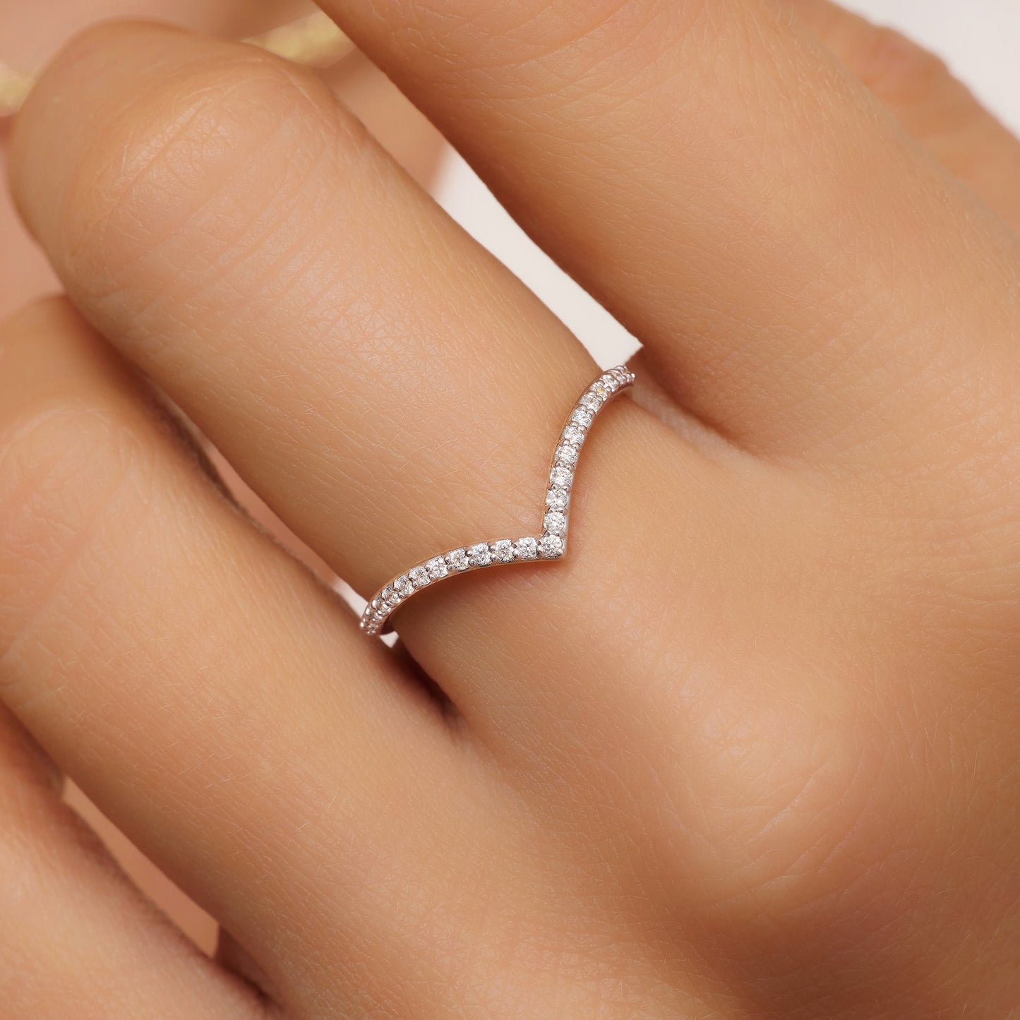 Diamond Wishbone Ring (0.11 ct)
