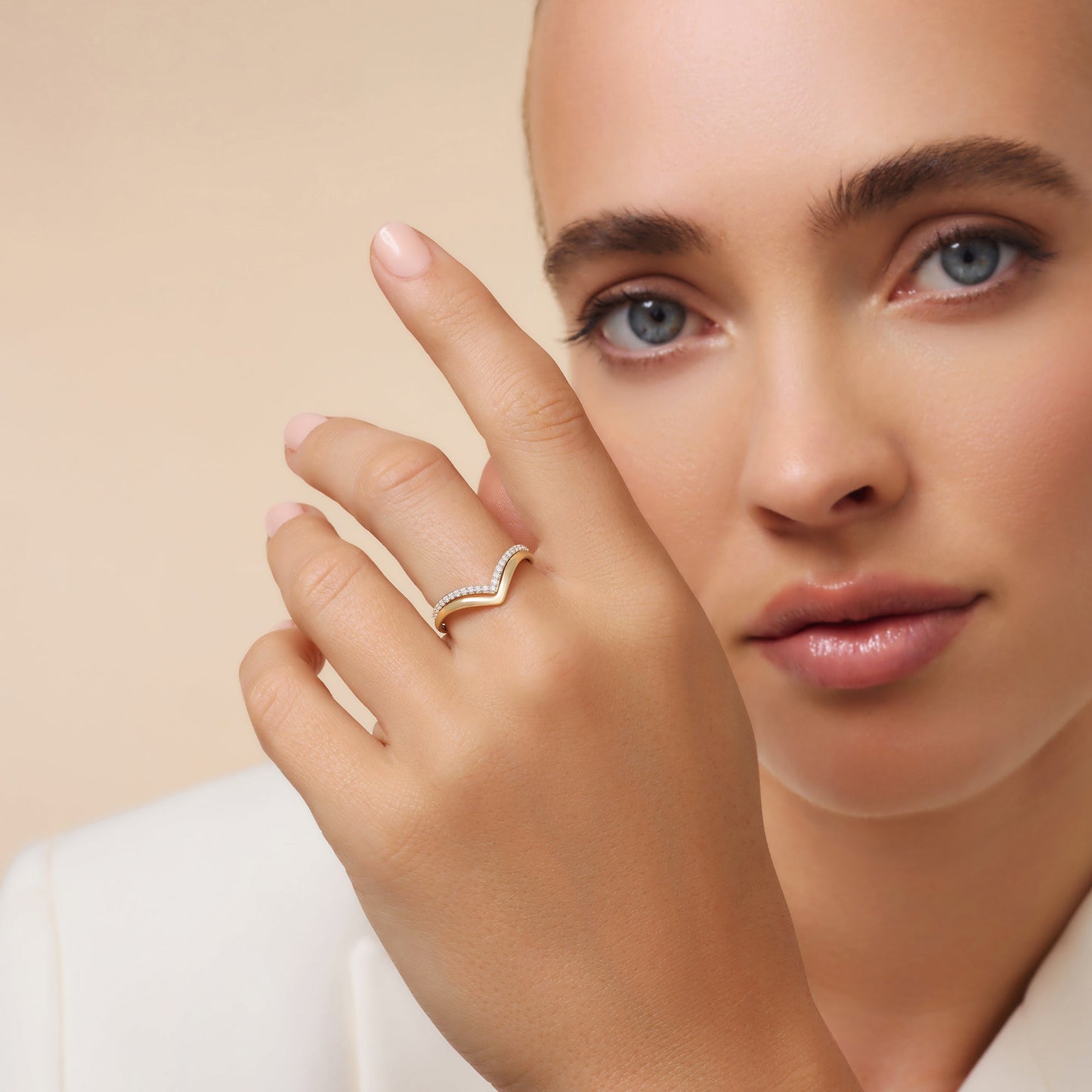 Diamond Wishbone Ring (0.11 ct)