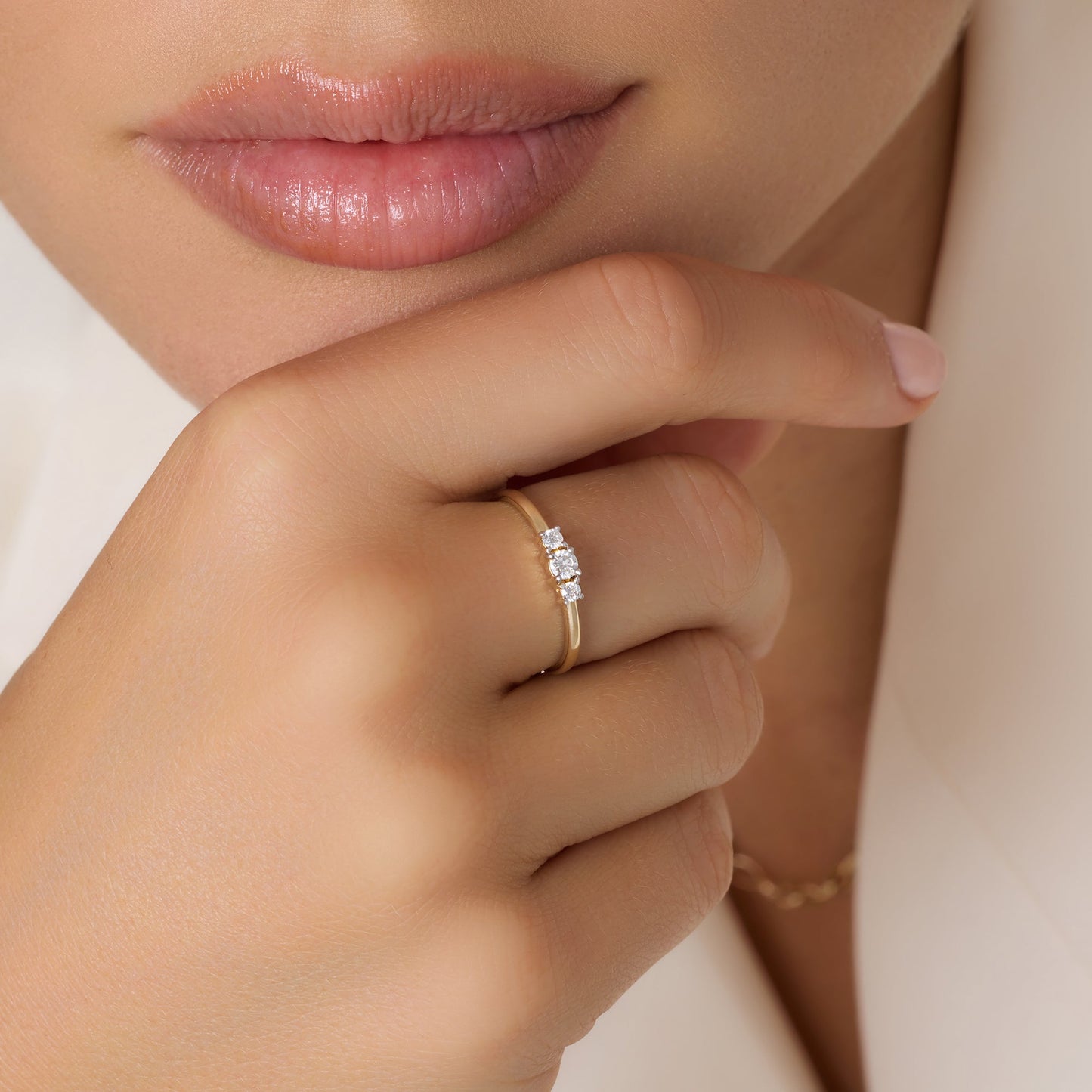 Diamond Trilogy Ring (0.15 ct)