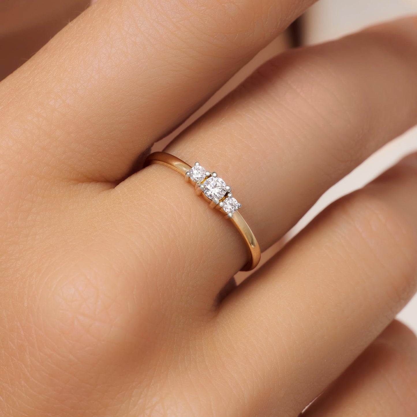 Diamond Trilogy Ring (0.15 ct)