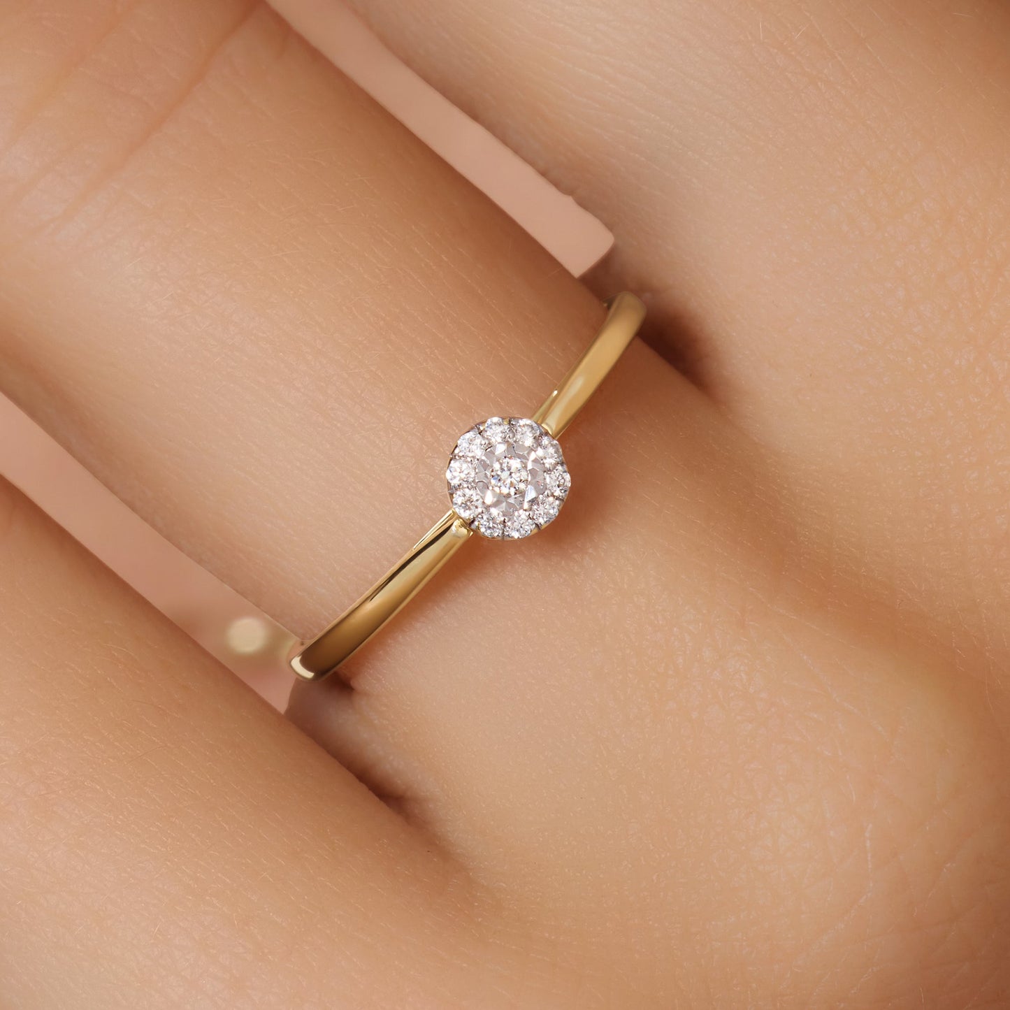 Diamond Halo Ring (0.05 ct)