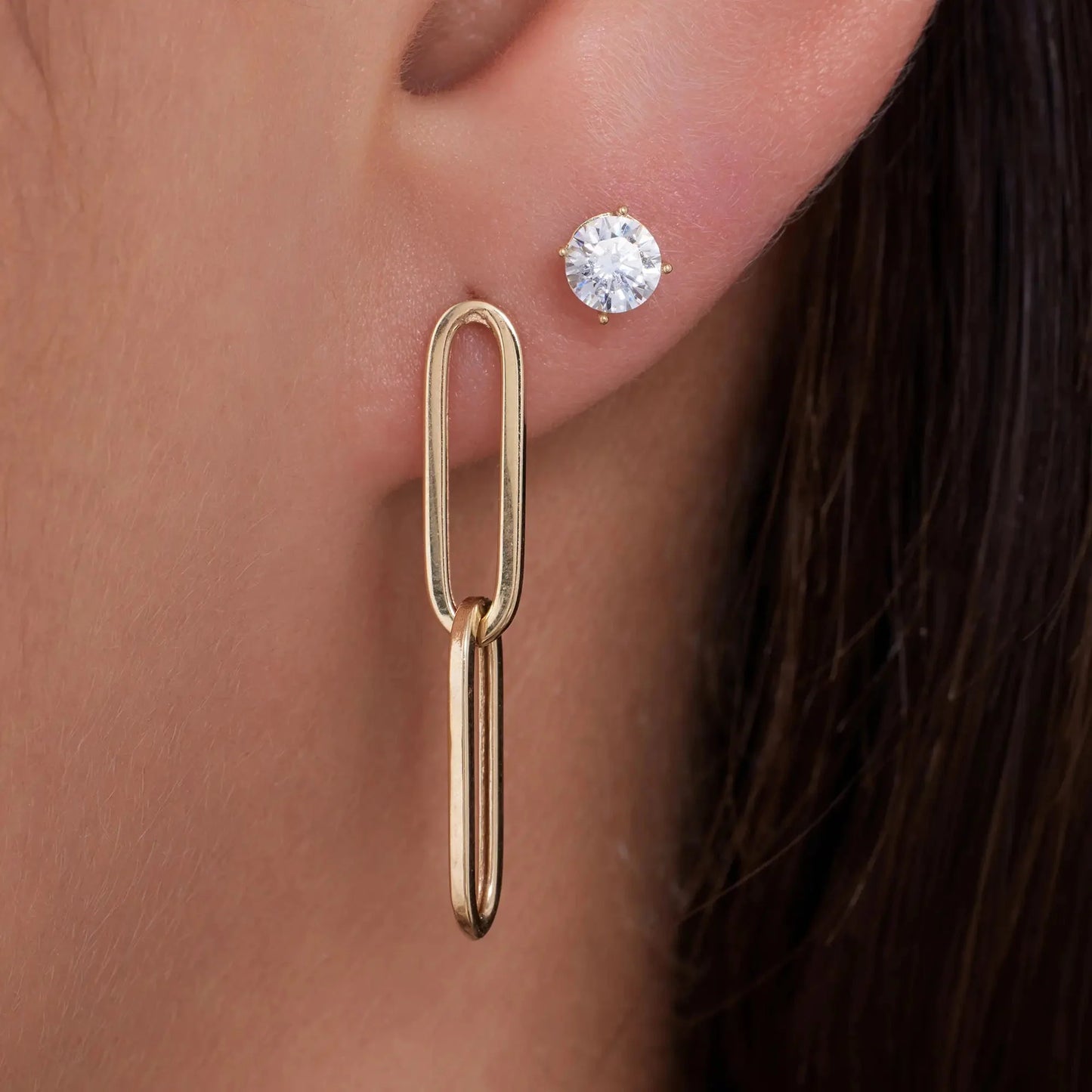 Four Prong Round Cut Cubic Zirconia Studs