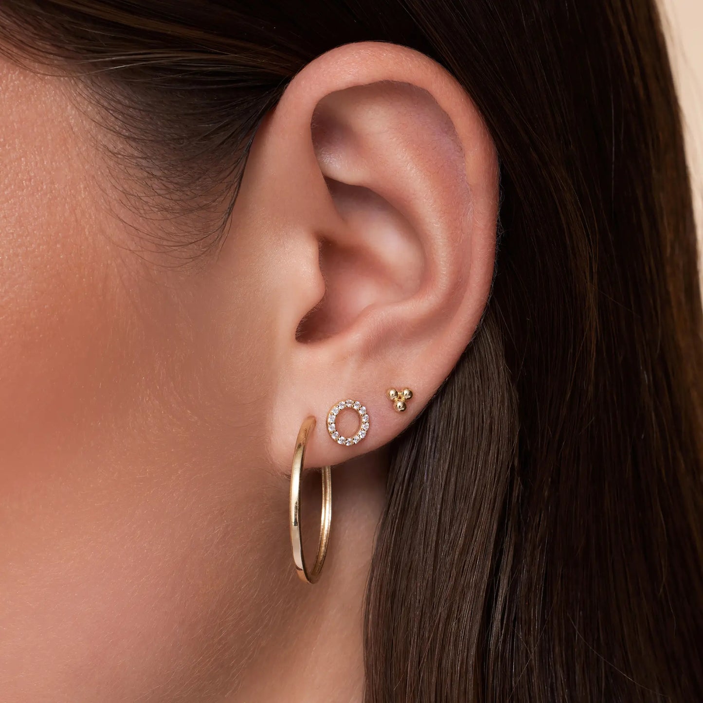 Pav¨¦ Cubic Zirconia Halo Studs