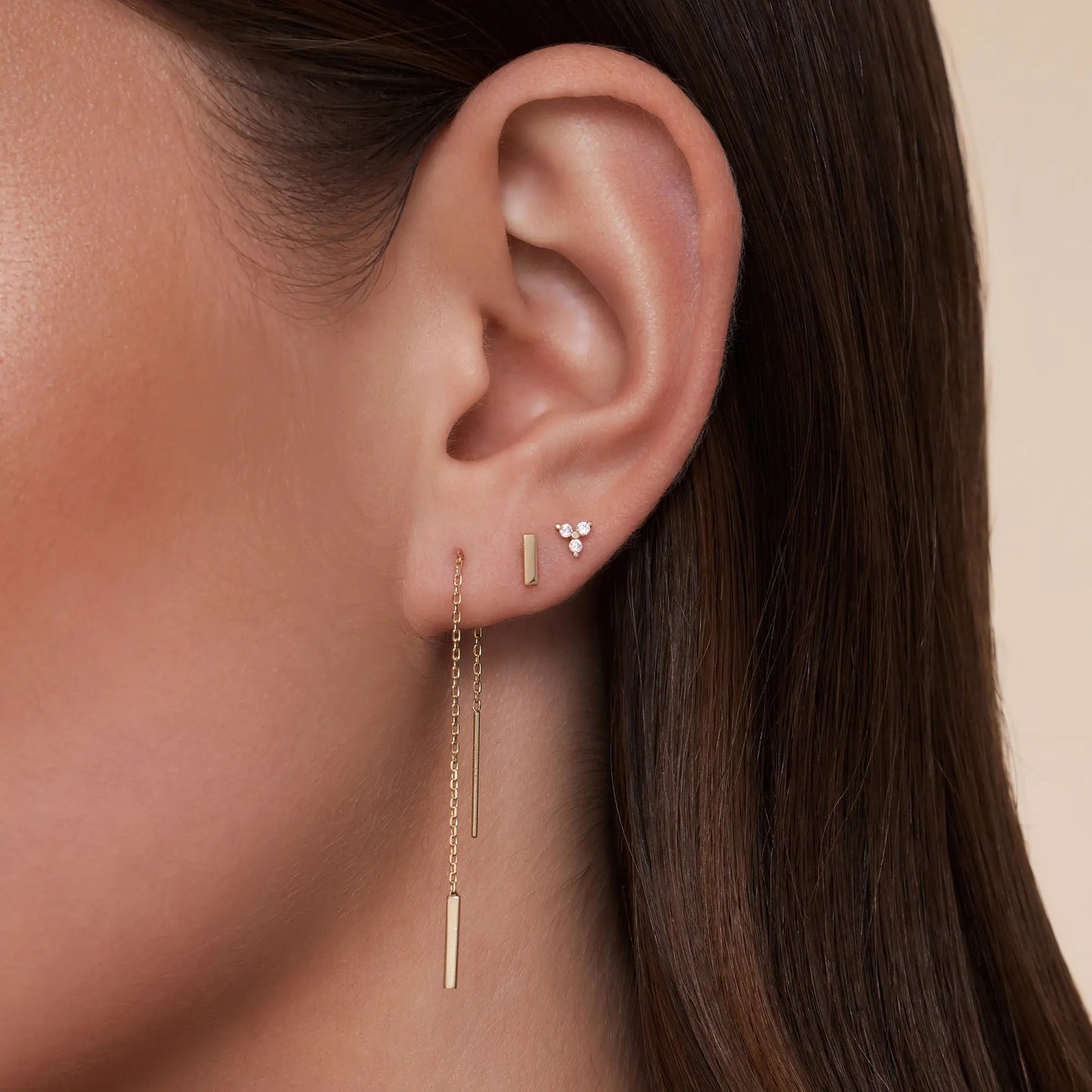 Moissanite Lotus Studs