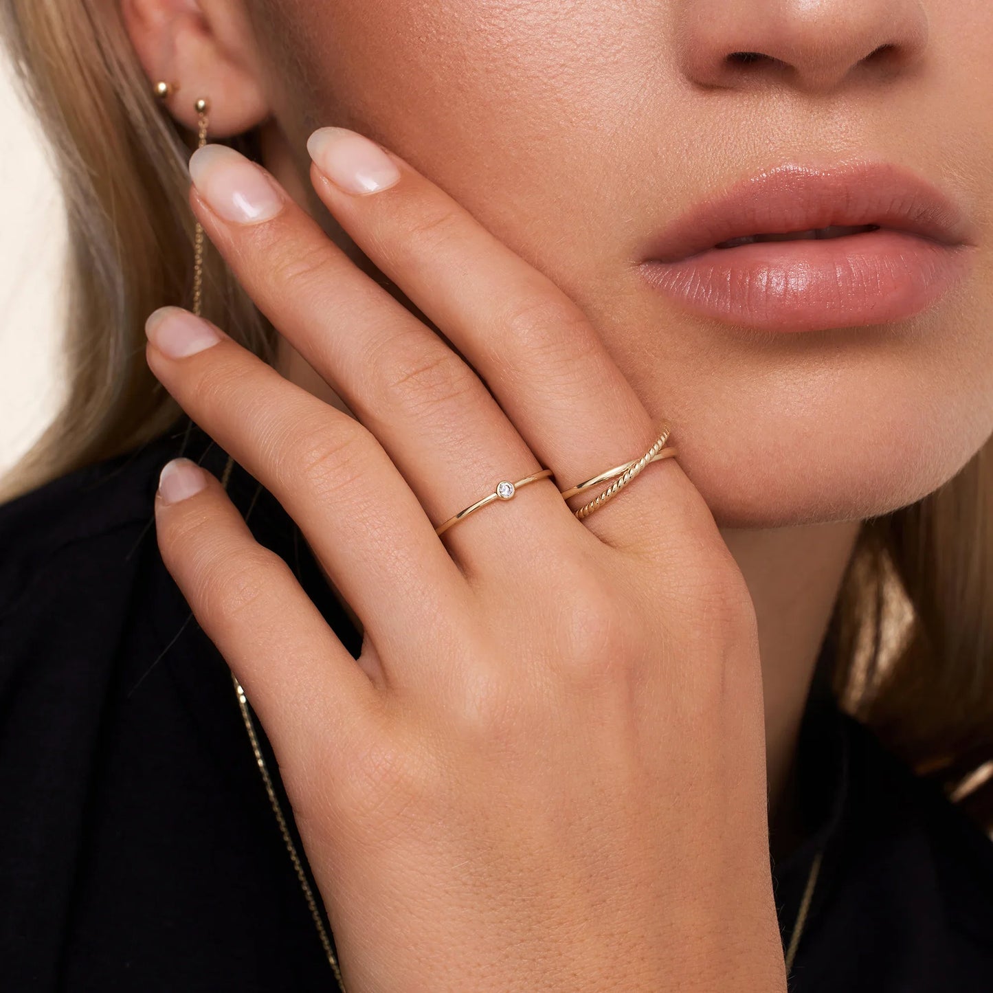 Mini Cubic Moissanite Ring