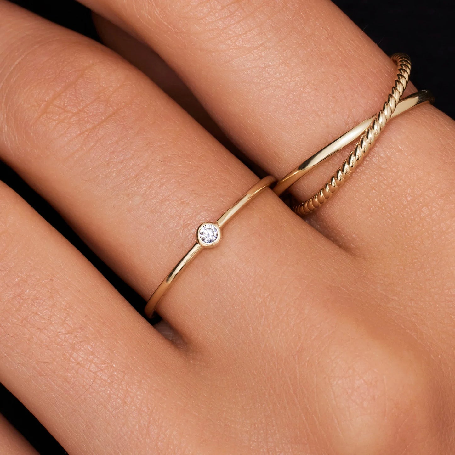Mini Cubic Moissanite Ring