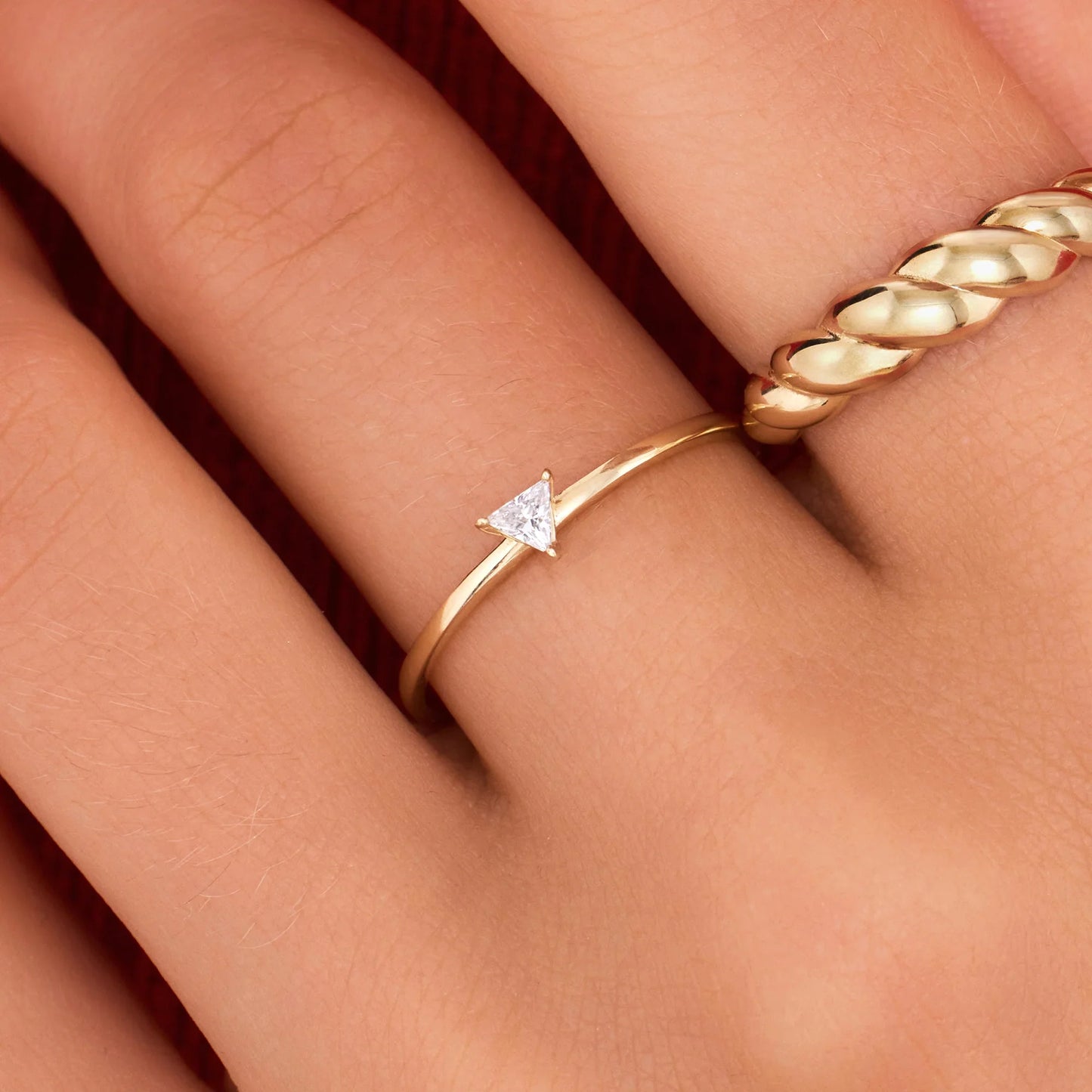 Trillion Cut Moissanite Ring