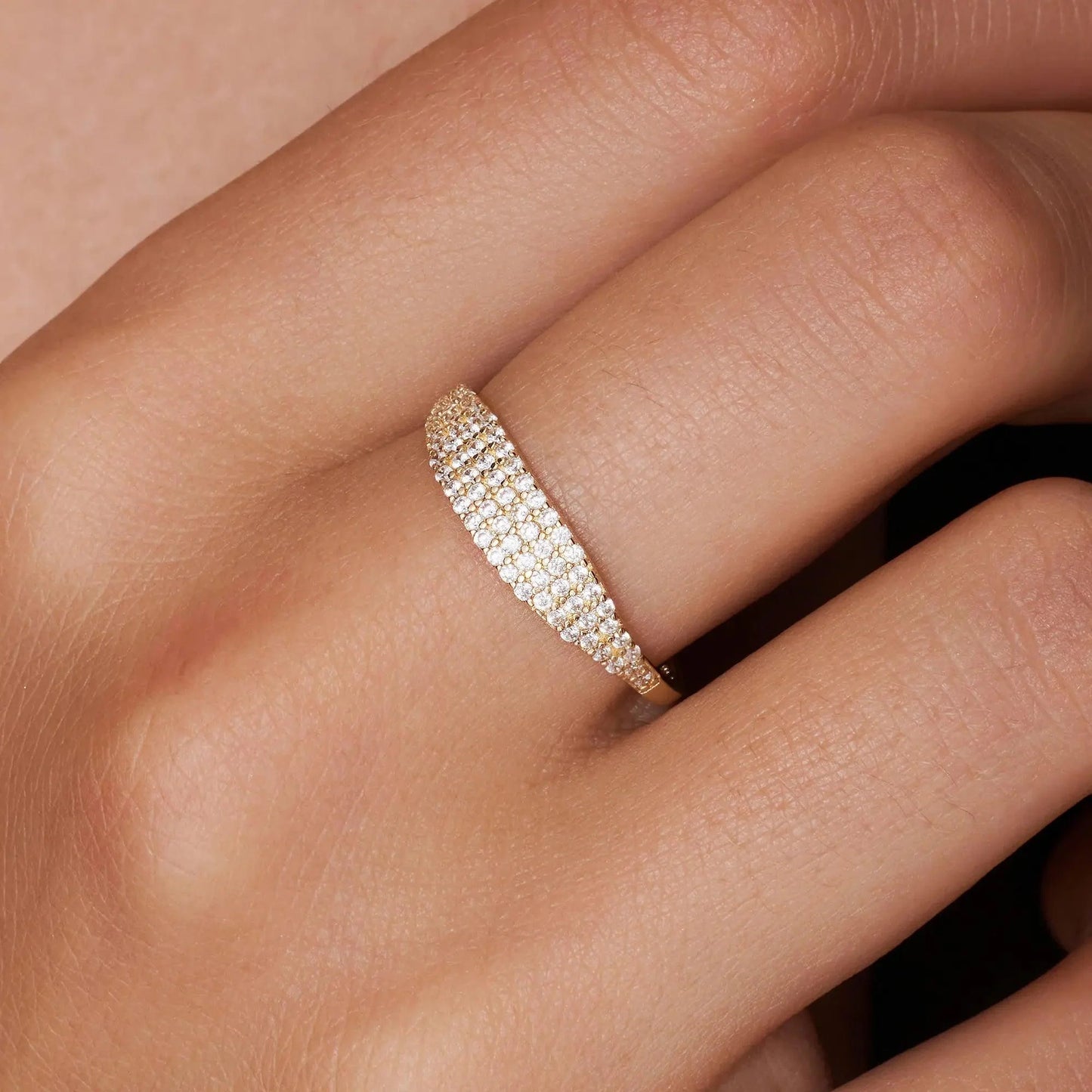 Moissanite Signet Ring