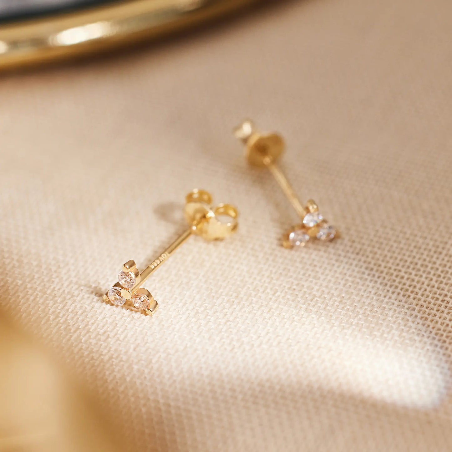 Moissanite Lotus Studs