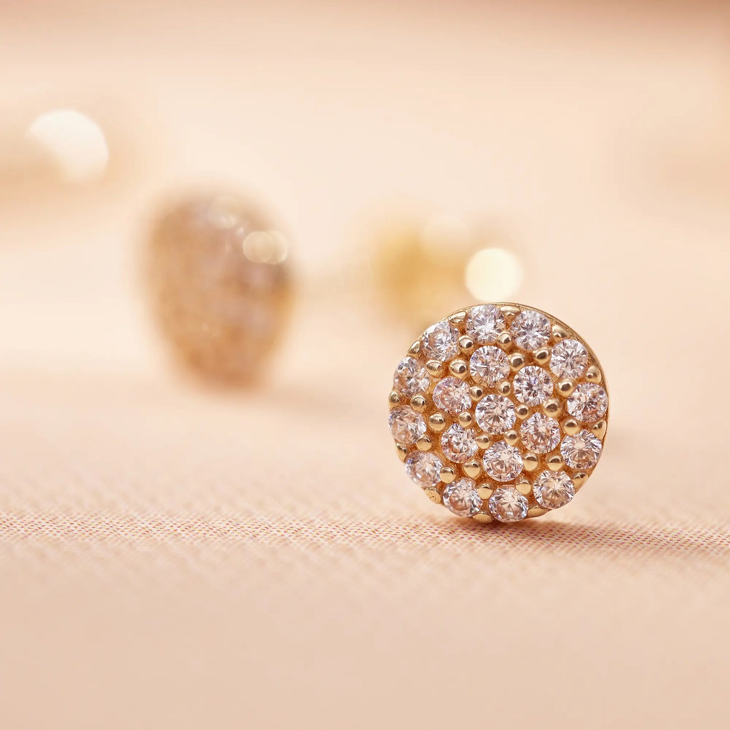 Pave Moissanite Round Studs