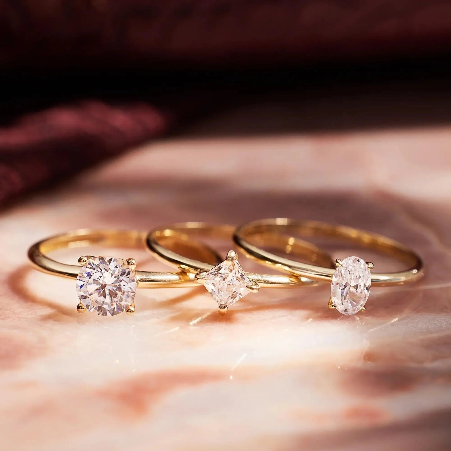 Square Cut Moissanite Ring