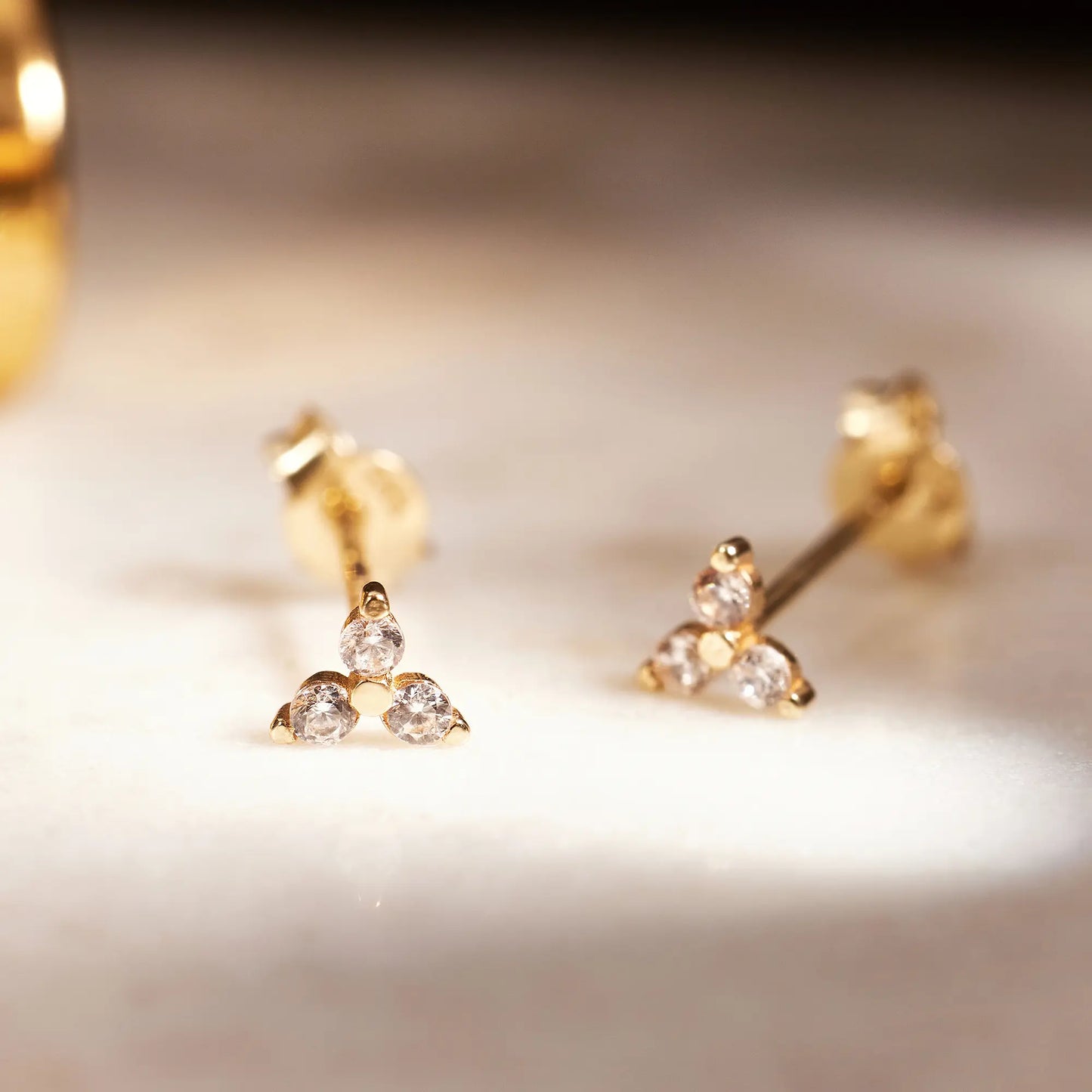 Moissanite Lotus Studs