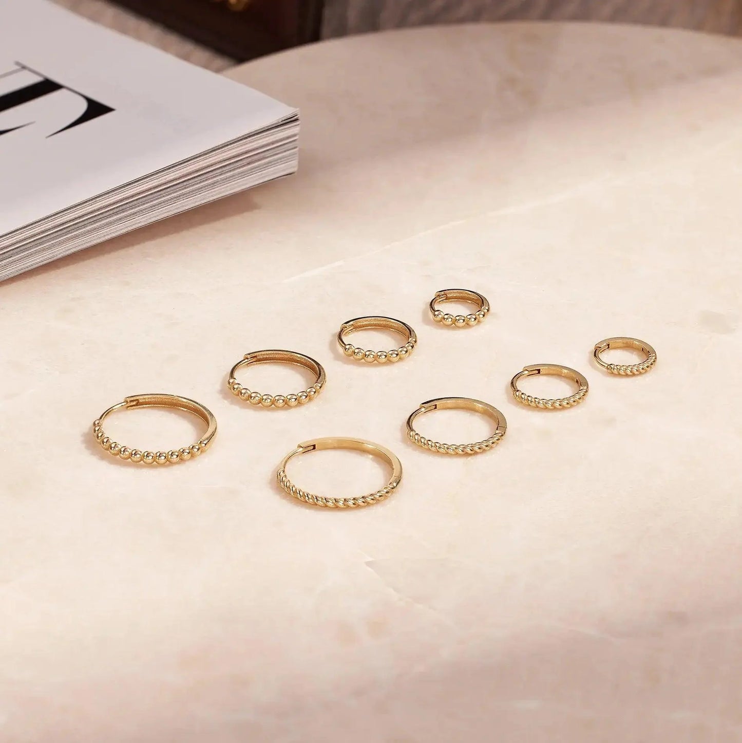 Twisted Huggie Hoops (12mm)
