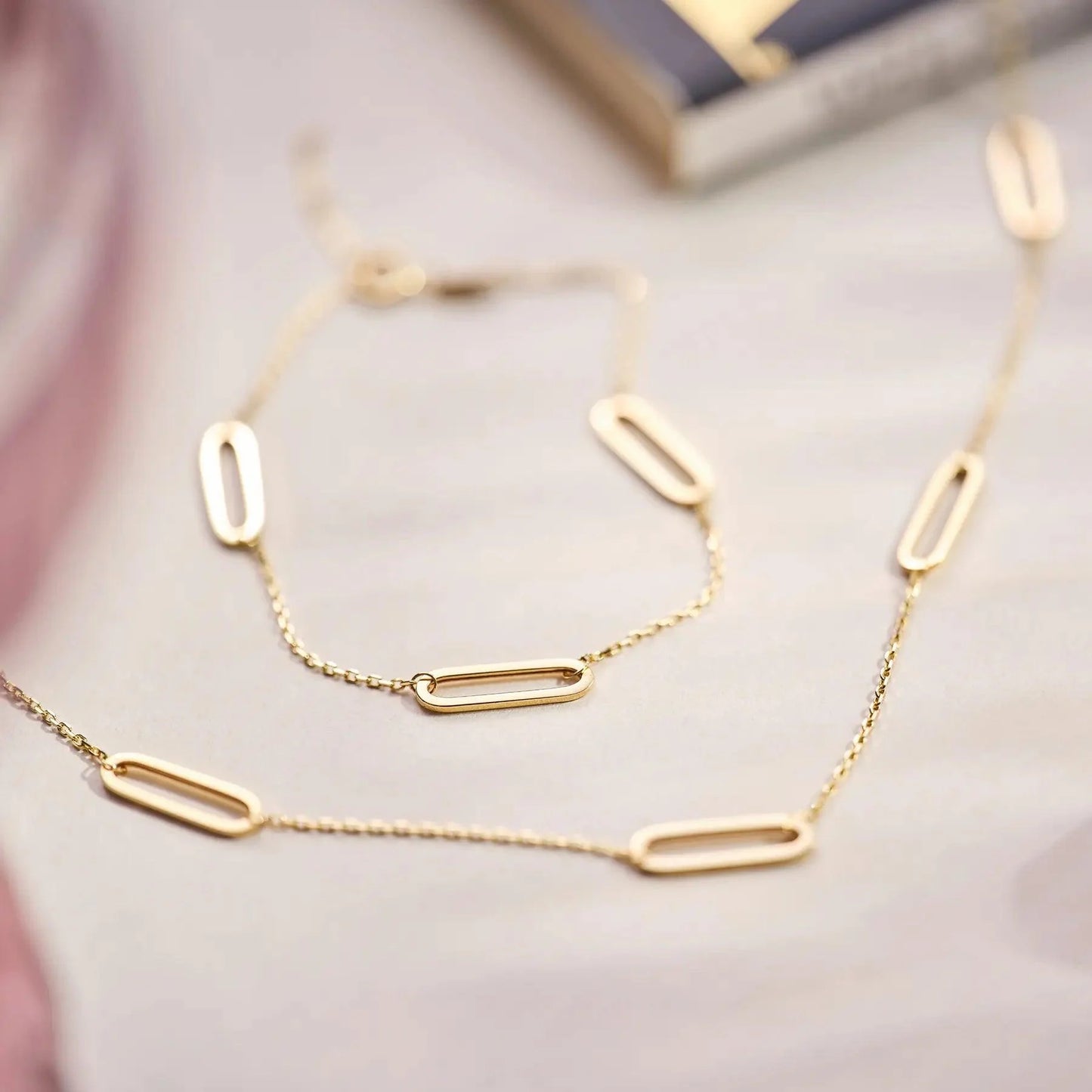 Stationed Paperclip Necklace
